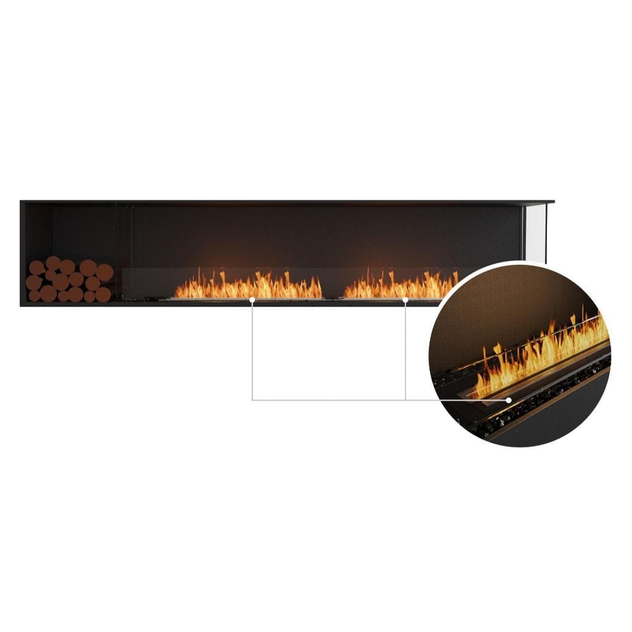 EcoSmart Fire Flex 104LC/104RC 110" Ethanol Fireplace Insert with Decorative Box and Adjustable Flame by Mad Design Group
