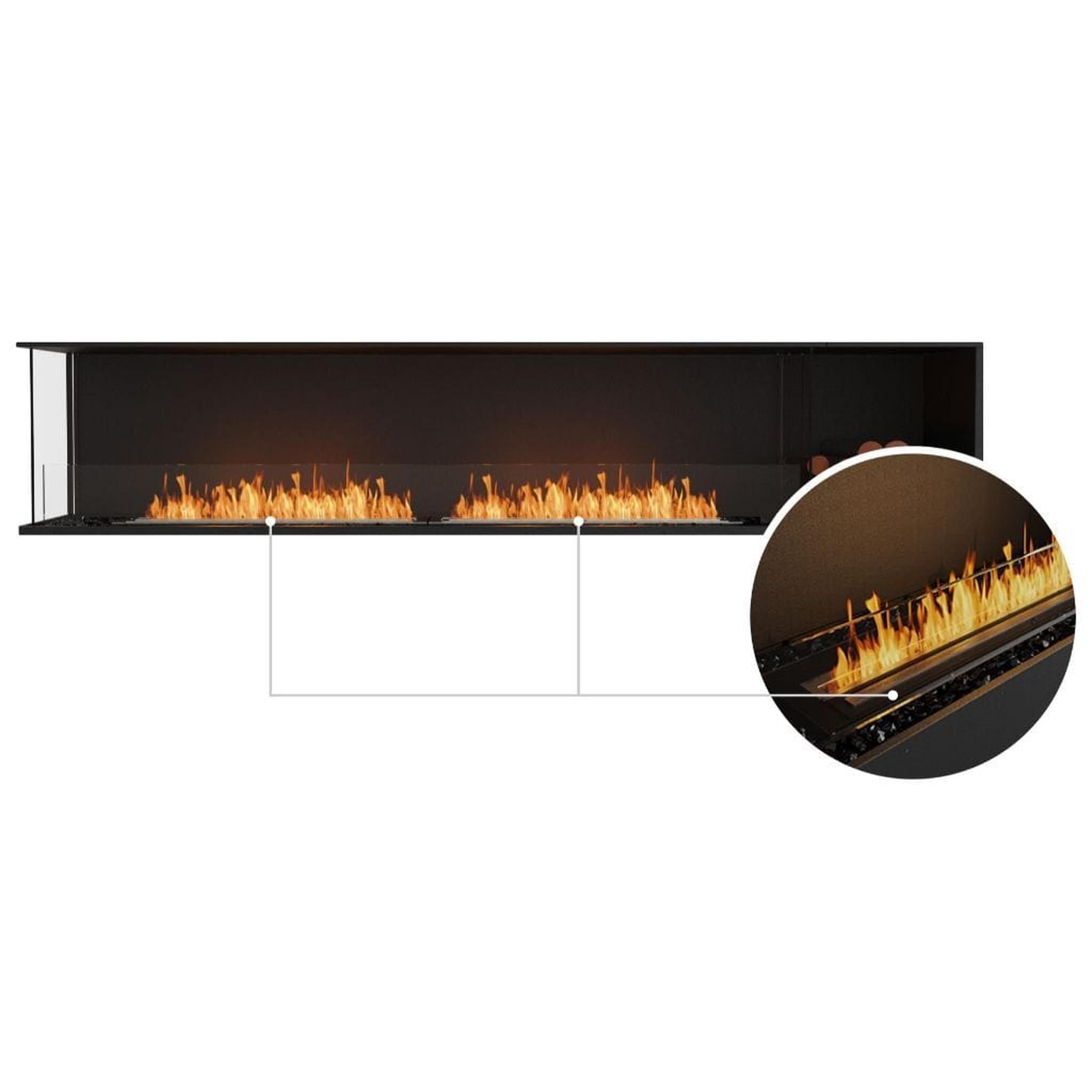 EcoSmart Fire Flex 104LC/104RC 110" Ethanol Fireplace Insert with Decorative Box and Adjustable Flame by Mad Design Group