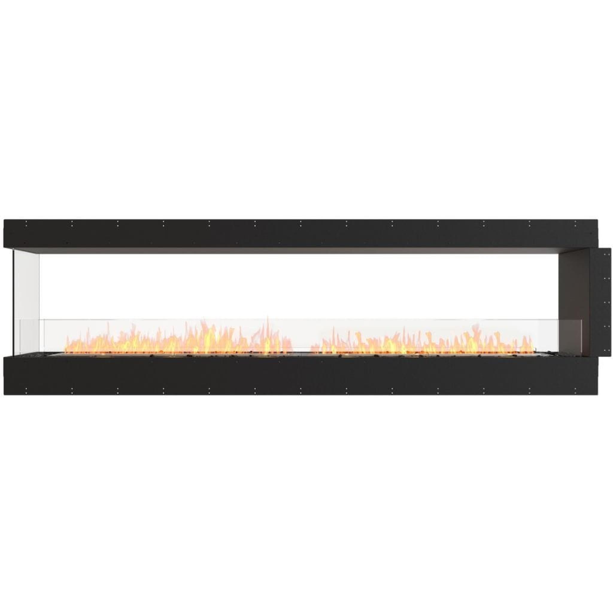 EcoSmart Fire 110" Flex 104PN Peninsula Ethanol Fireplace Insert with Dual Glass Windscreens by Mad Design Group