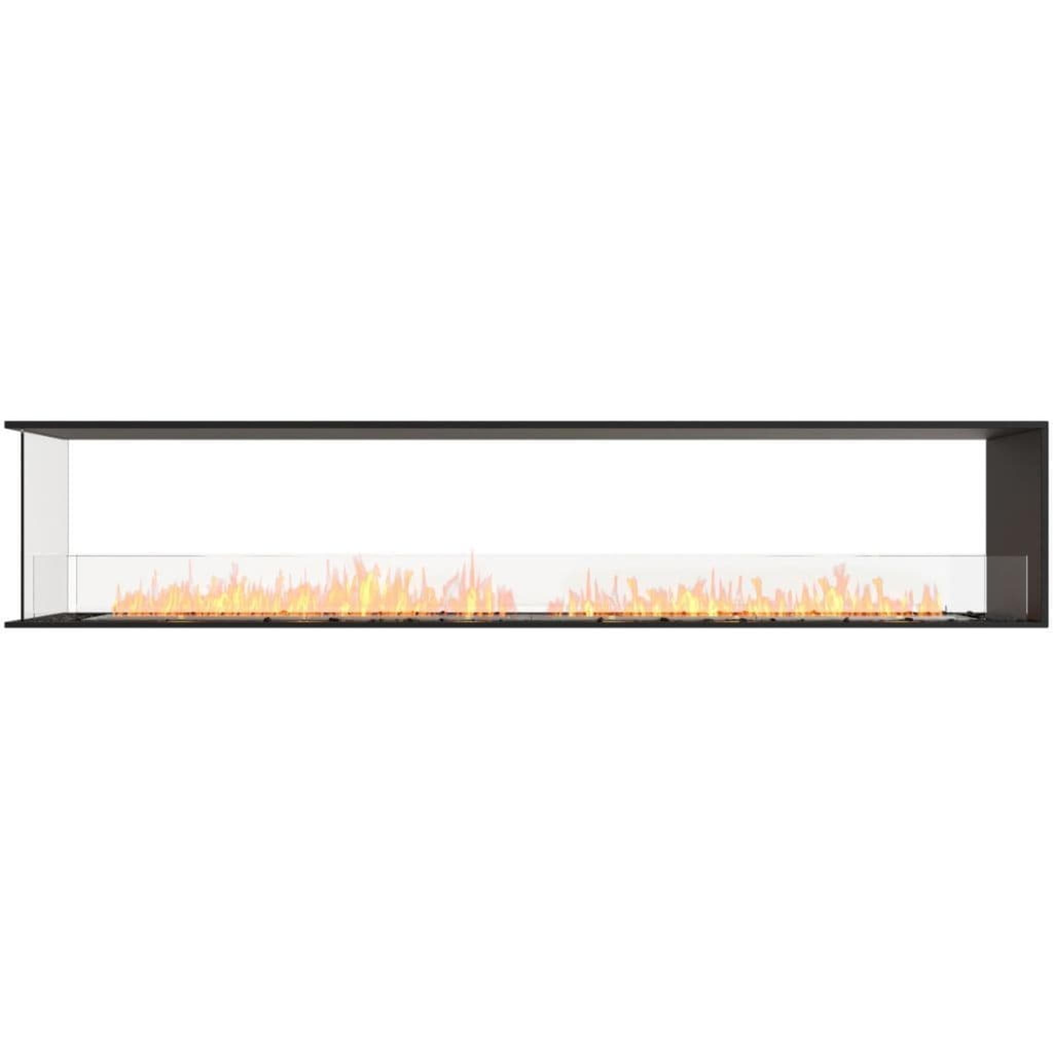 EcoSmart Fire 110" Flex 104PN Peninsula Ethanol Fireplace Insert with Dual Glass Windscreens by Mad Design Group
