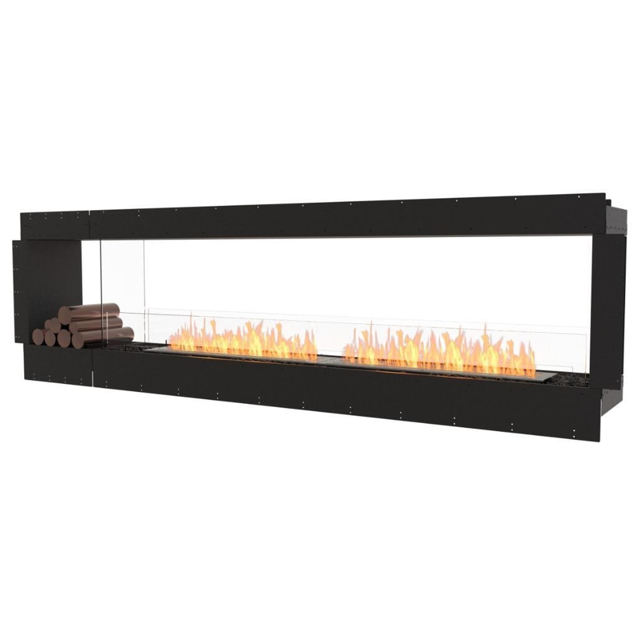 EcoSmart Fire 112" Flex 104DB Double Sided Ethanol Fireplace Insert with Decorative Box and Adjustable Flame by Mad Design Group