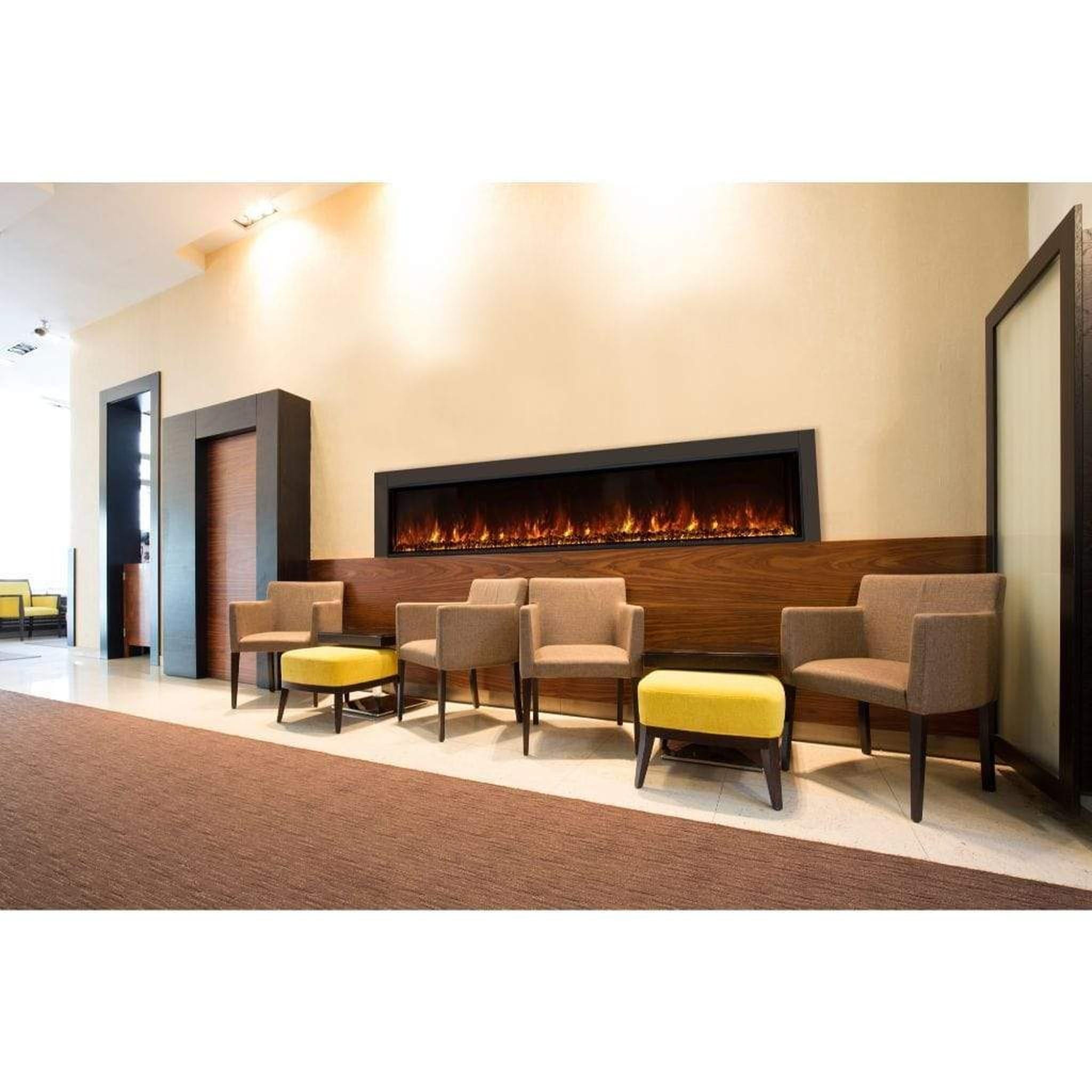 EcoSmart Fire 120" EL120 Electric Fireplace Insert with Multi-Stage Heater & LED Flame by Mad Design Group