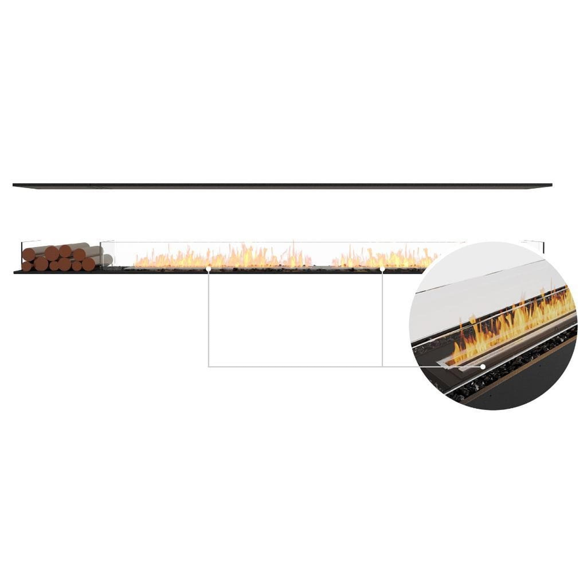 EcoSmart Fire 125" Flex 122IL Island Ethanol Fireplace Insert with Decorative Box and Adjustable Flame by Mad Design Group