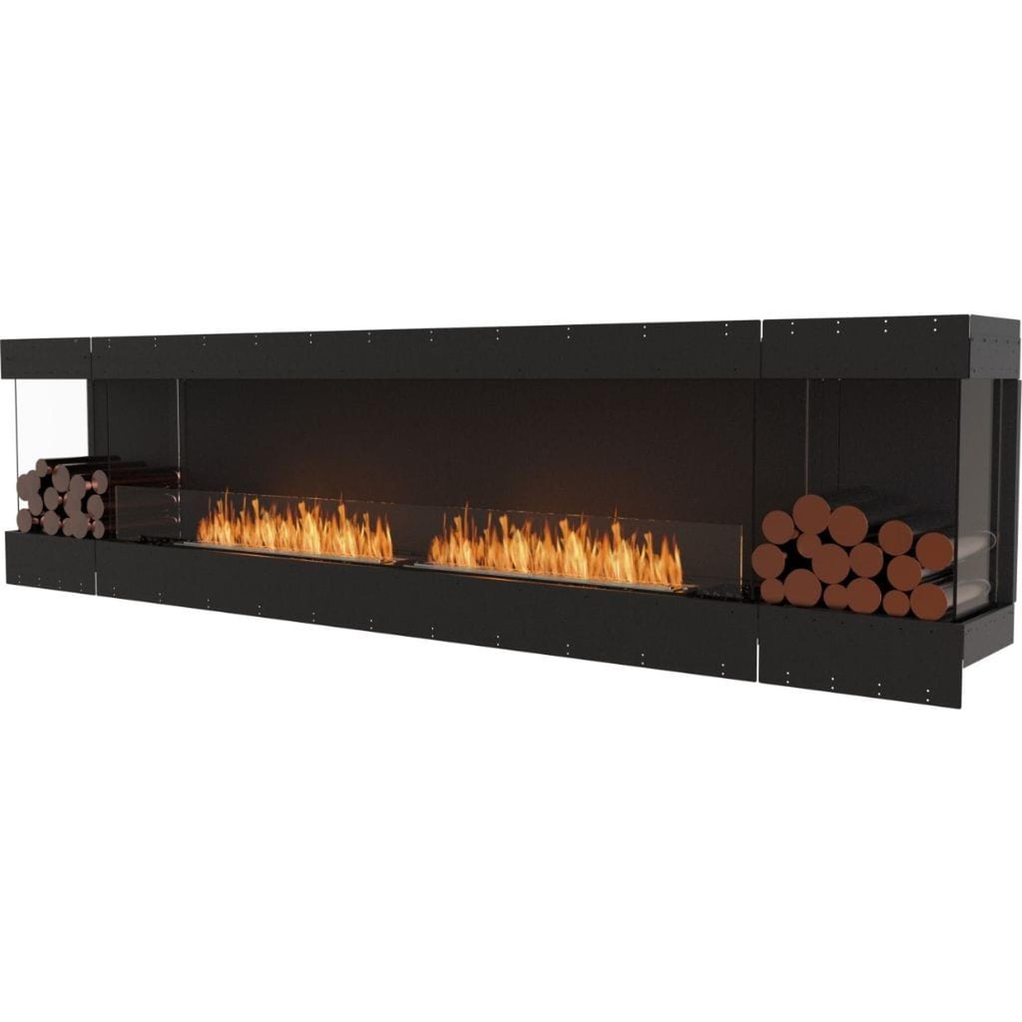 EcoSmart Fire 126" Flex 122BY Bay Ethanol Fireplace Insert with Decorative Box and Adjustable Flame by Mad Design Group