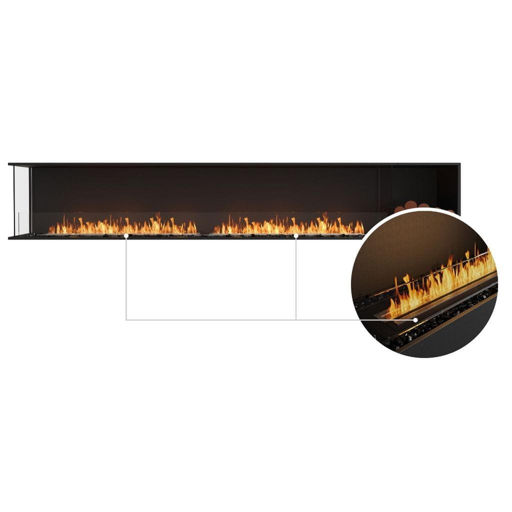 EcoSmart Fire Flex 122LC/122RC 128" Ethanol Fireplace Insert with Decorative Box and Adjustable Flame by Mad Design Group