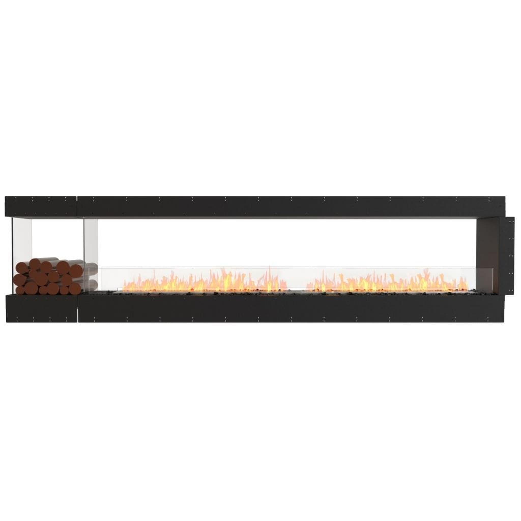 EcoSmart Fire 128" Flex 122PN Peninsula Ethanol Fireplace Insert with Decorative Box and Adjustable Flame by Mad Design Group