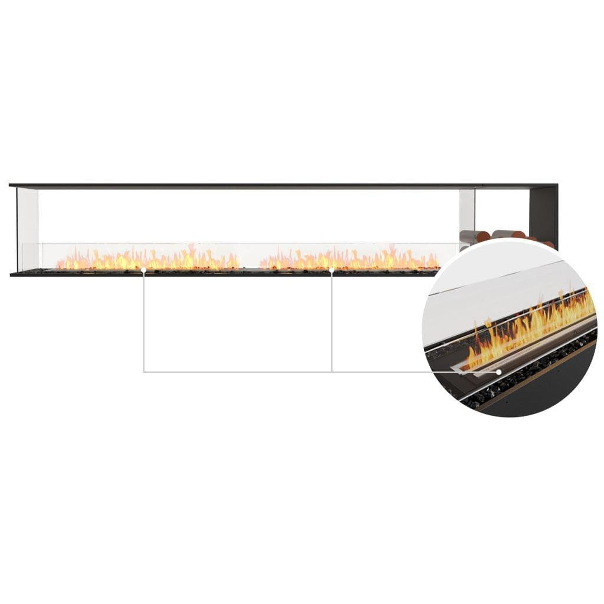 EcoSmart Fire 128" Flex 122PN Peninsula Ethanol Fireplace Insert with Decorative Box and Adjustable Flame by Mad Design Group