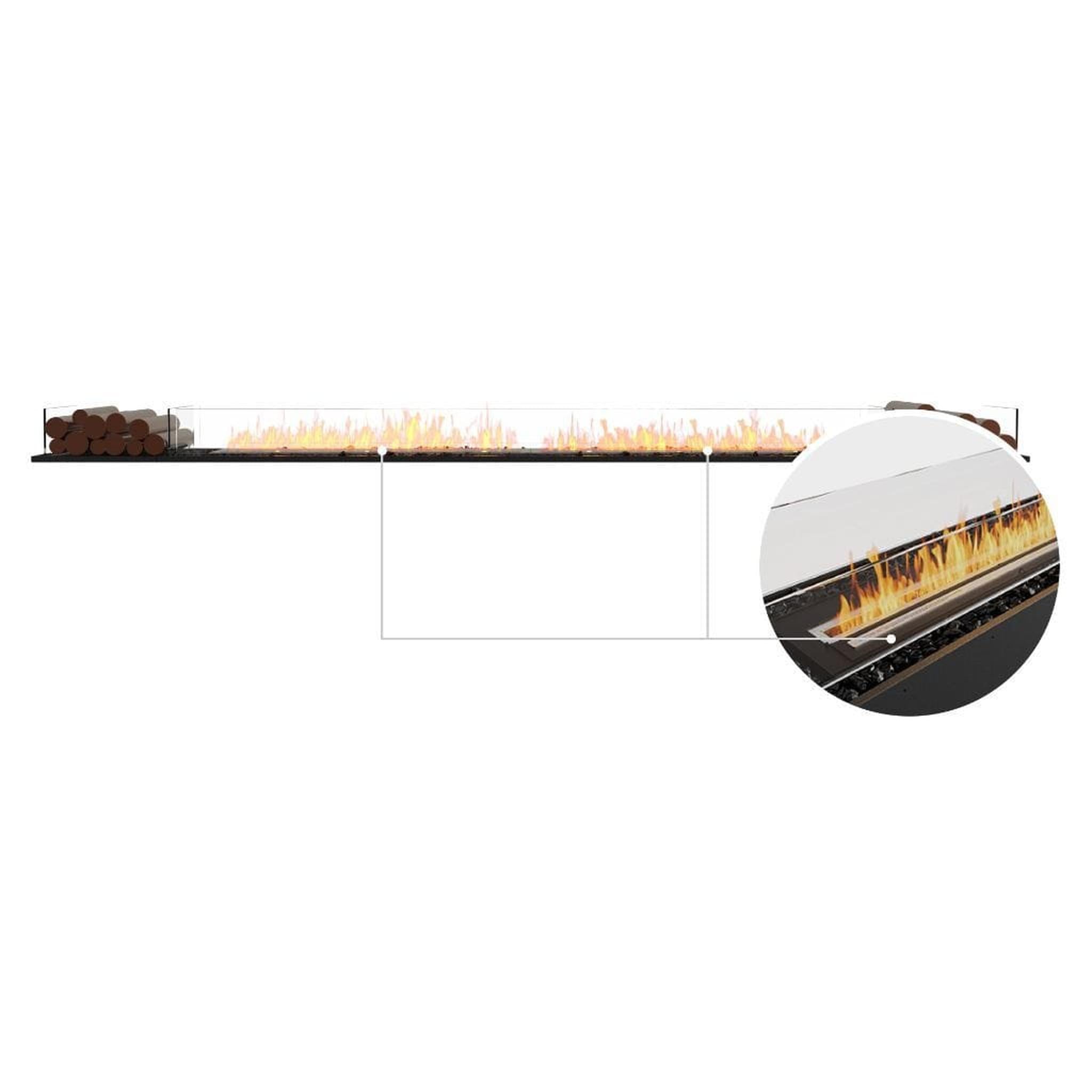EcoSmart Fire 143" Flex 140BN Bench Ethanol Fireplace Insert with Decorative Box and Adjustable Flame by Mad Design Group