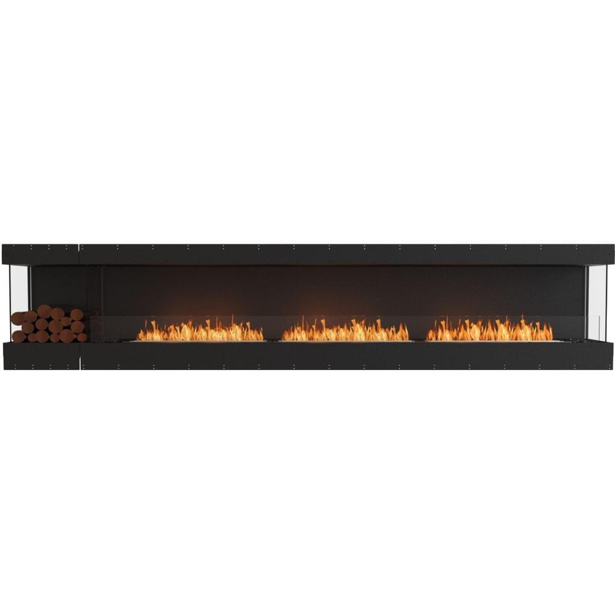 EcoSmart Fire 144" Flex 140BY Bay Ethanol Fireplace Insert with Decorative Box and Adjustable Flame by Mad Design Group