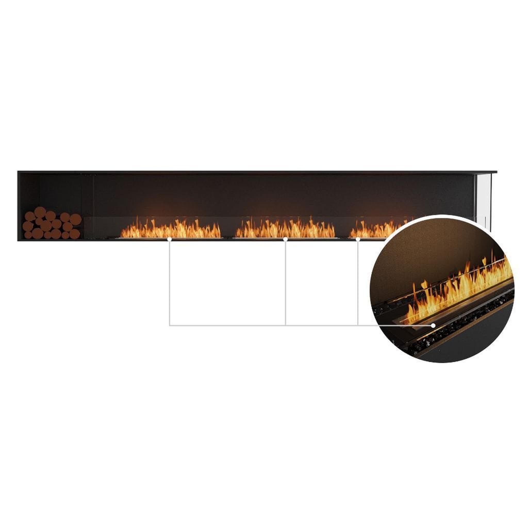 EcoSmart Fire Flex 140LC/140RC 146" Ethanol Fireplace Insert with Decorative Box and Adjustable Flame by Mad Design Group