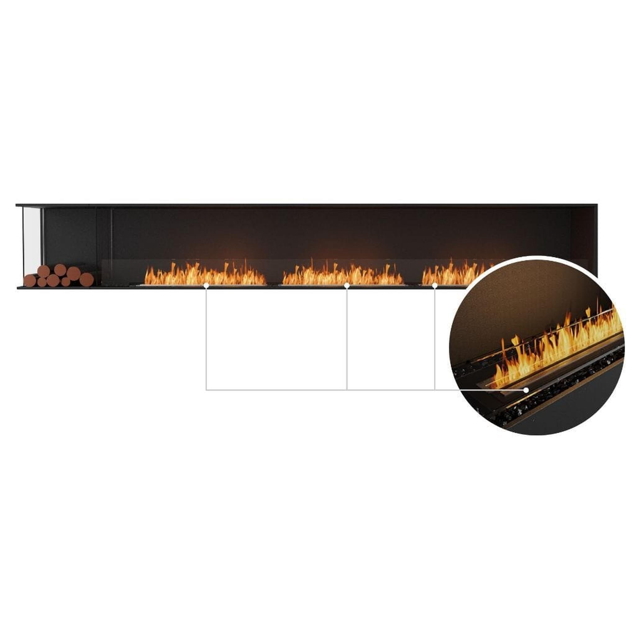 EcoSmart Fire Flex 140LC/140RC 146" Ethanol Fireplace Insert with Decorative Box and Adjustable Flame by Mad Design Group