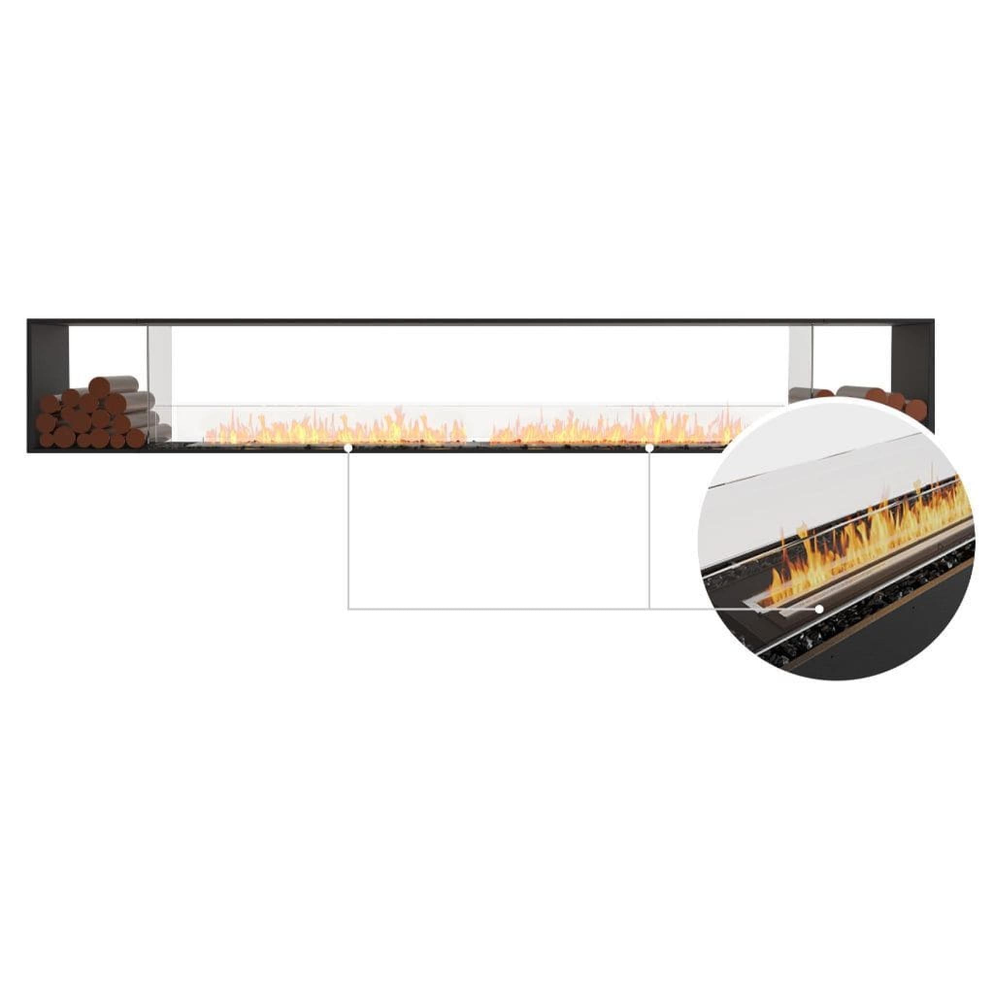 EcoSmart Fire 148" Flex 140DB Double Sided Ethanol Fireplace Insert with Decorative Box and Safe Filling by Mad Design Group