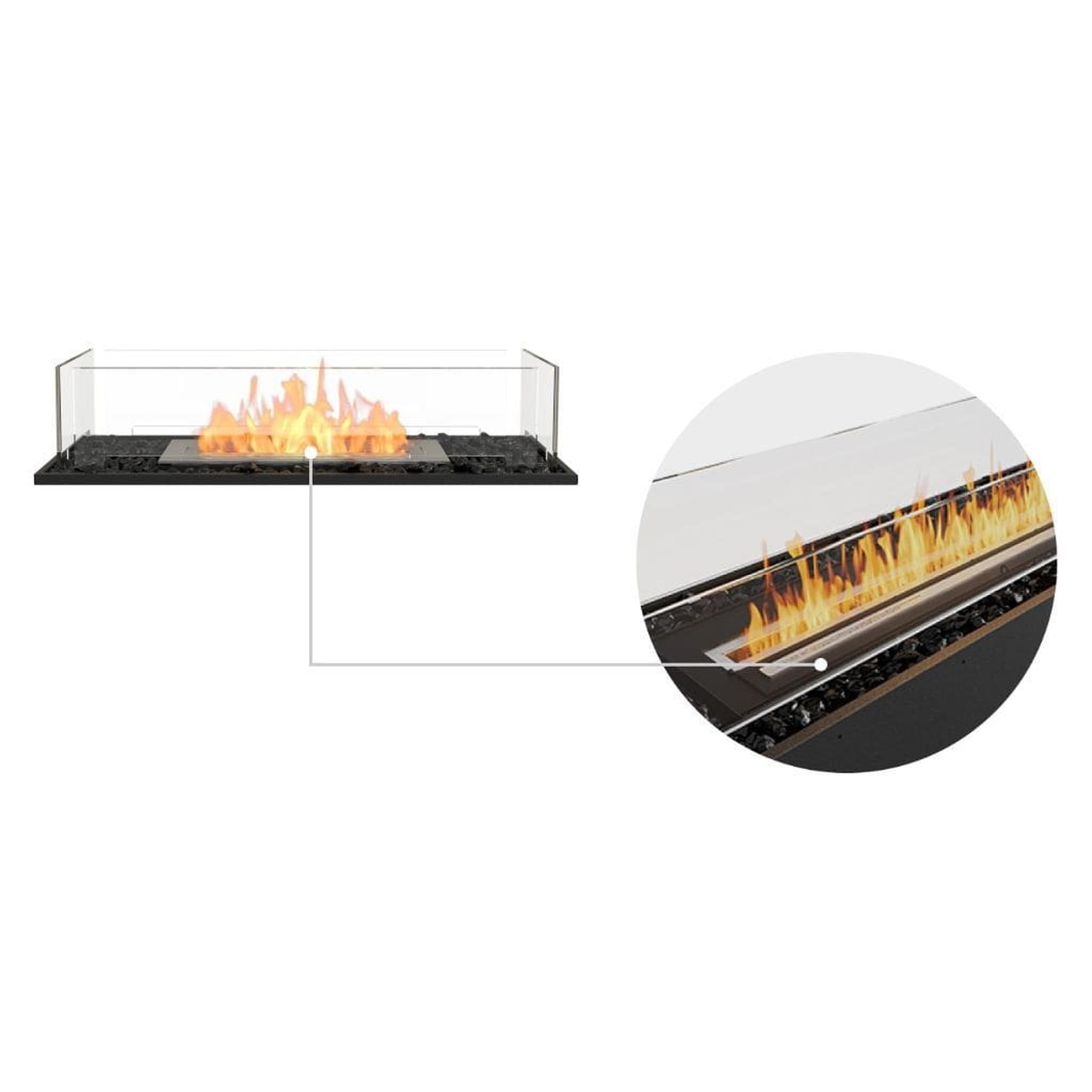 EcoSmart Fire 35" Flex 32BN Bench See-Through Ethanol Fireplace Insert by Mad Design Group