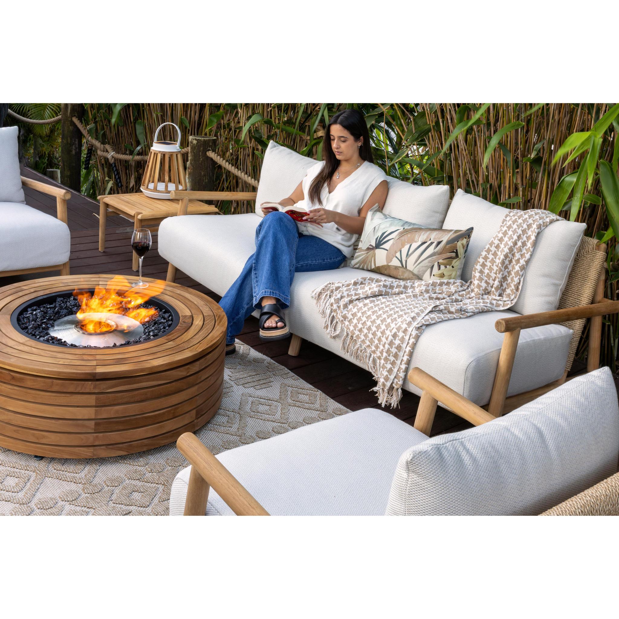 EcoSmart Fire 39" Ark 40 Ethanol Fire Pit Table with Concrete Design by Mad Design Group