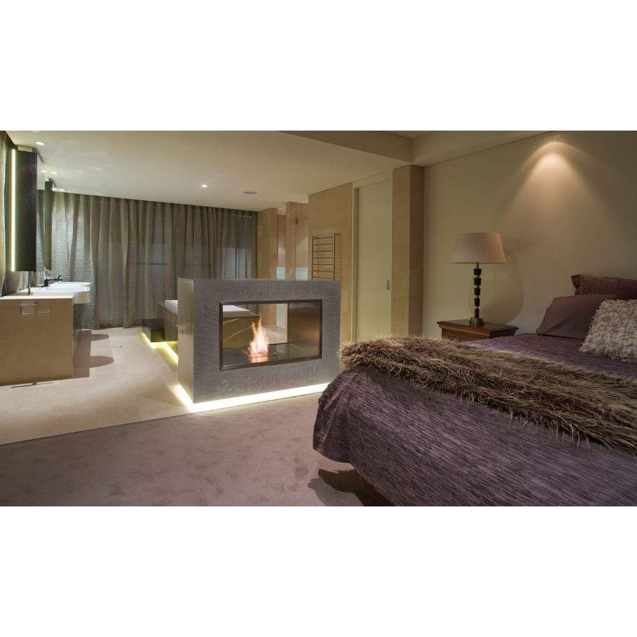 EcoSmart Fire 39" Flex 32DB Double-Sided Ethanol Fireplace Insert with Adjustable Flame by Mad Design Group