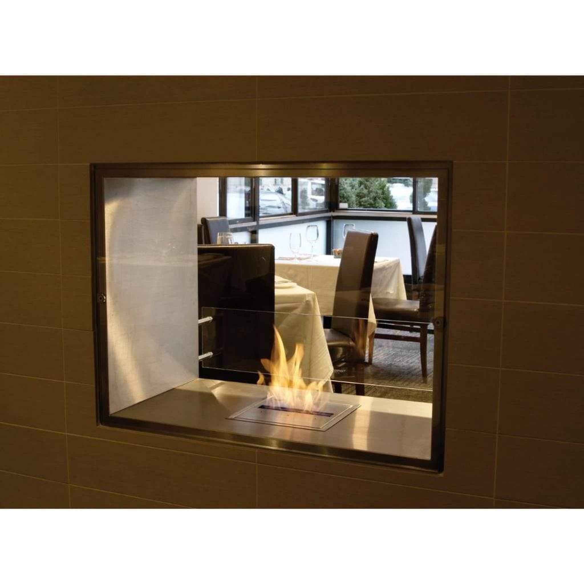 EcoSmart Fire 39" Flex 32DB Double-Sided Ethanol Fireplace Insert with Adjustable Flame by Mad Design Group