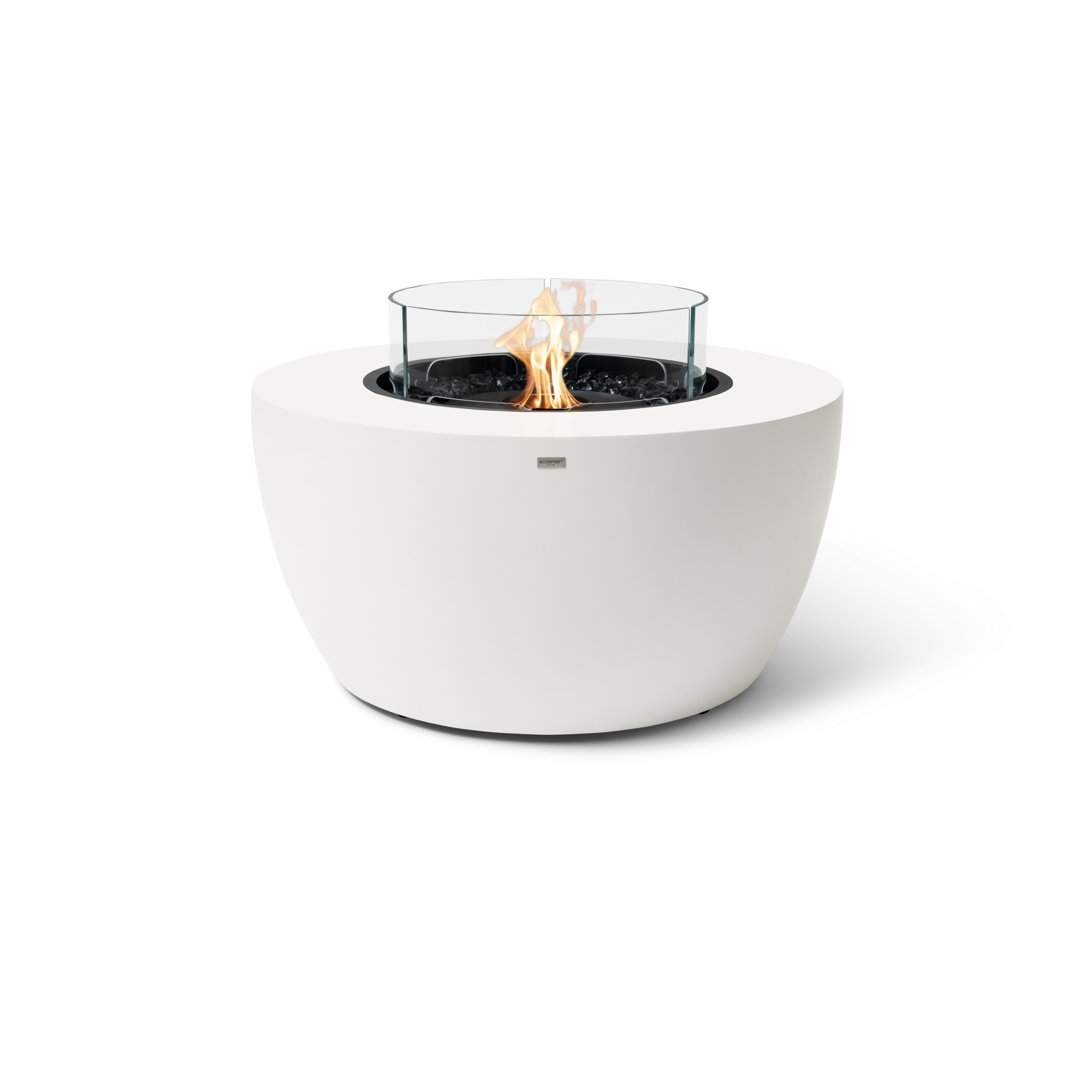 EcoSmart Fire 39" POD Fire Pit Bowl with Ethanol Burner – Concrete Fire Bowl with Adjustable Feet by Mad Design Group