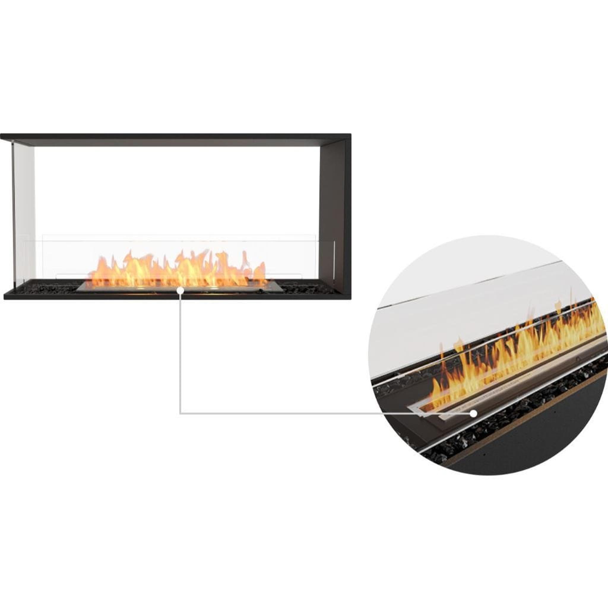 EcoSmart Fire 47" Flex 42PN Peninsula Ethanol Fireplace Insert with Adjustable Flame by Mad Design Group