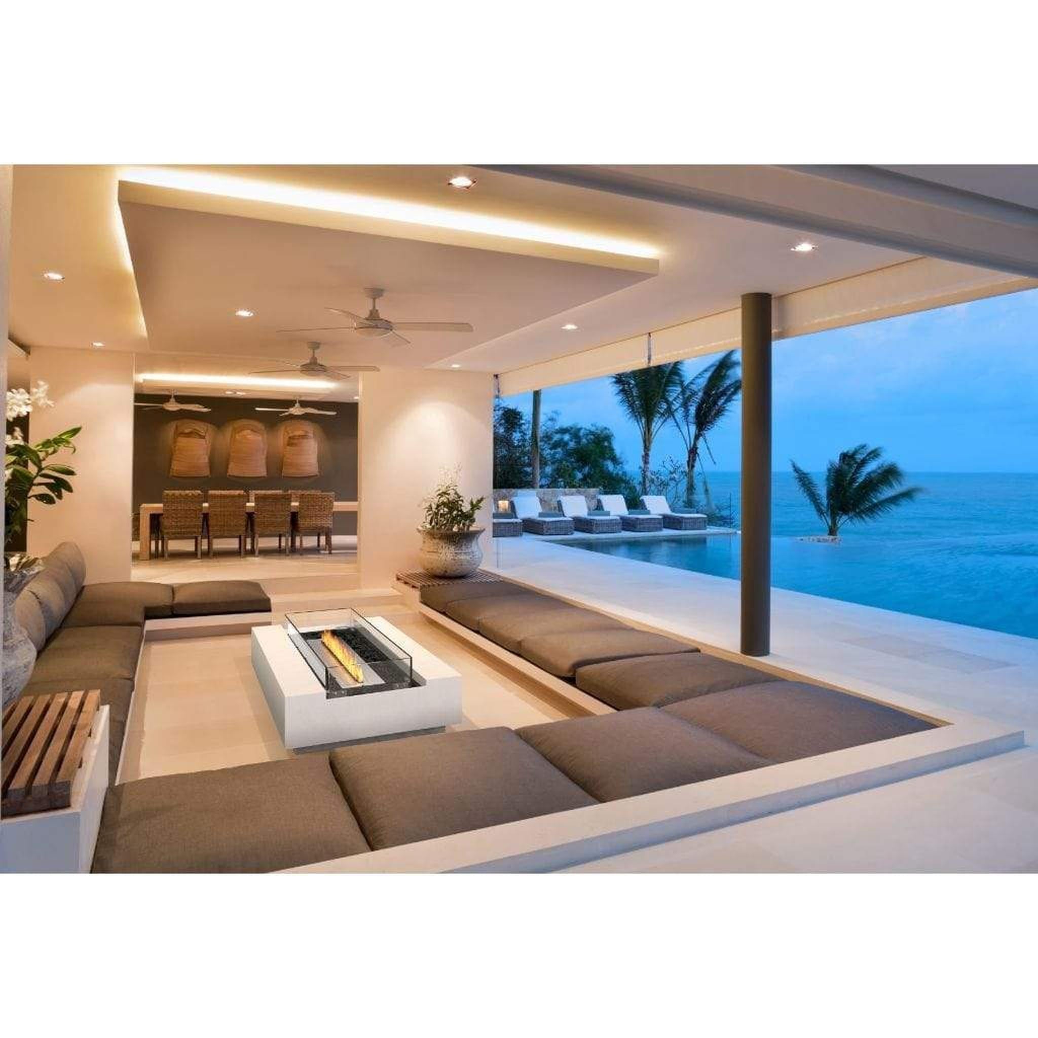 EcoSmart Fire 50" Cosmo 50 Fire Pit Table with Ethanol Burner – Indoor/Outdoor Concrete Design by Mad Design Group