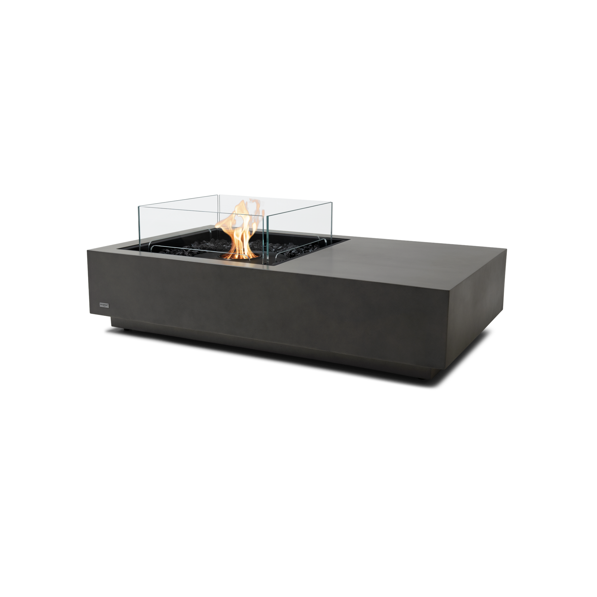 EcoSmart Fire 50" Manhattan 50 Fire Pit Table with Ethanol Burner – Indoor/Outdoor Concrete Design by Mad Design Group