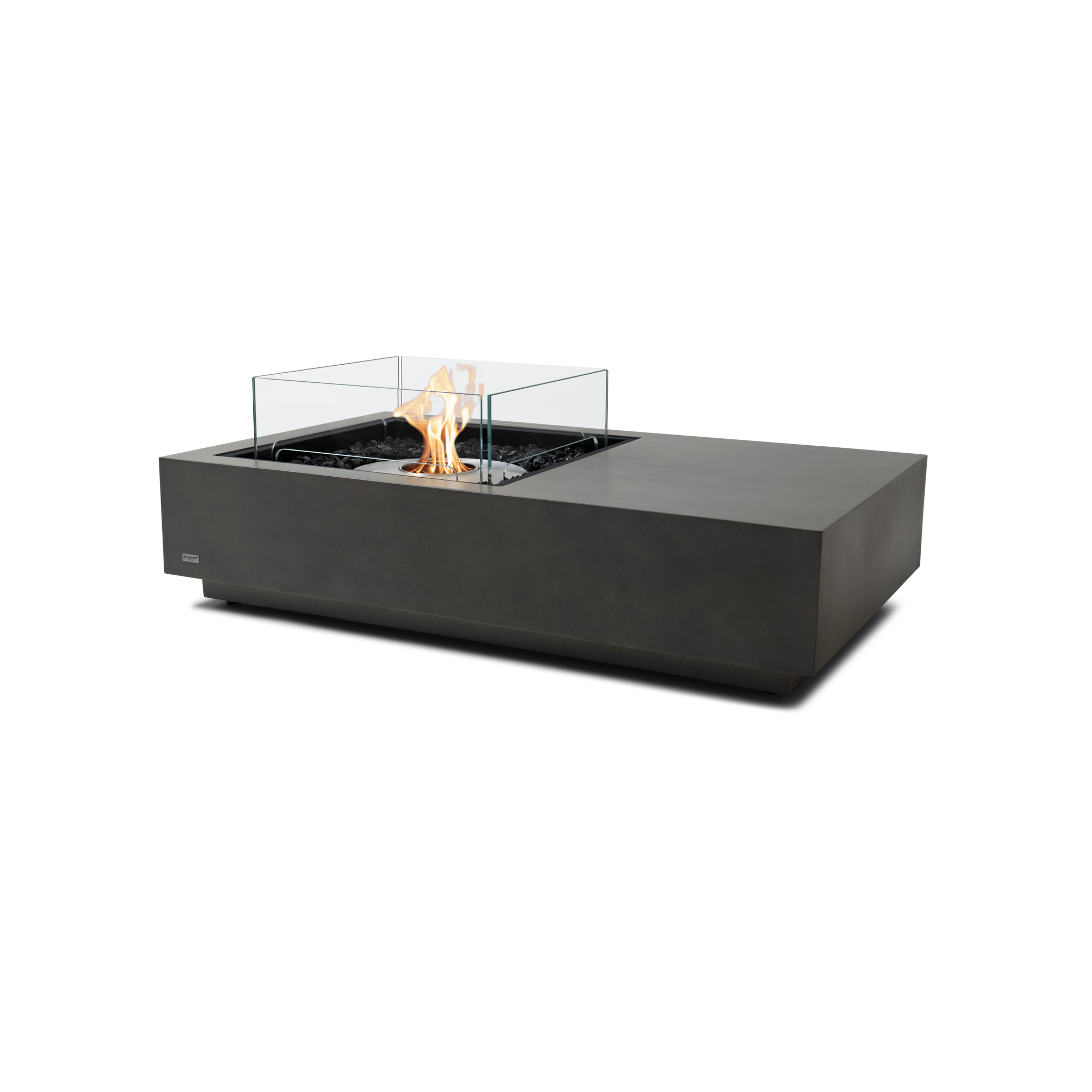 EcoSmart Fire 50" Manhattan 50 Fire Pit Table with Ethanol Burner – Indoor/Outdoor Concrete Design by Mad Design Group