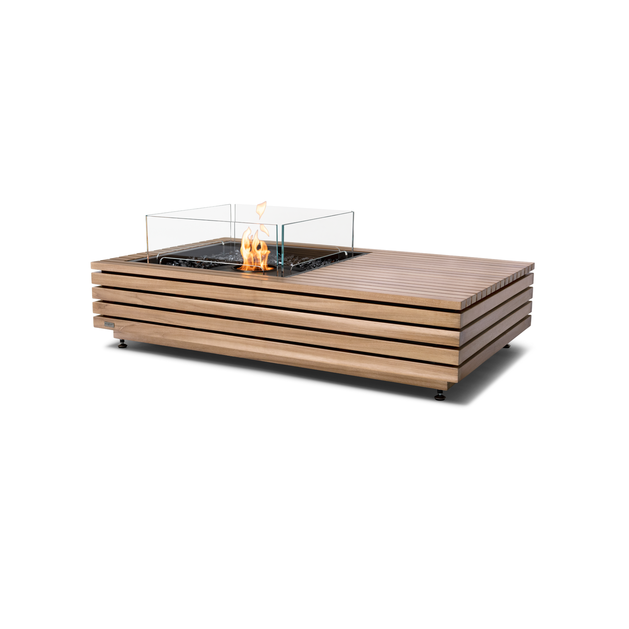 EcoSmart Fire 50" Manhattan 50 Fire Pit Table with Ethanol Burner – Indoor/Outdoor Concrete Design by Mad Design Group