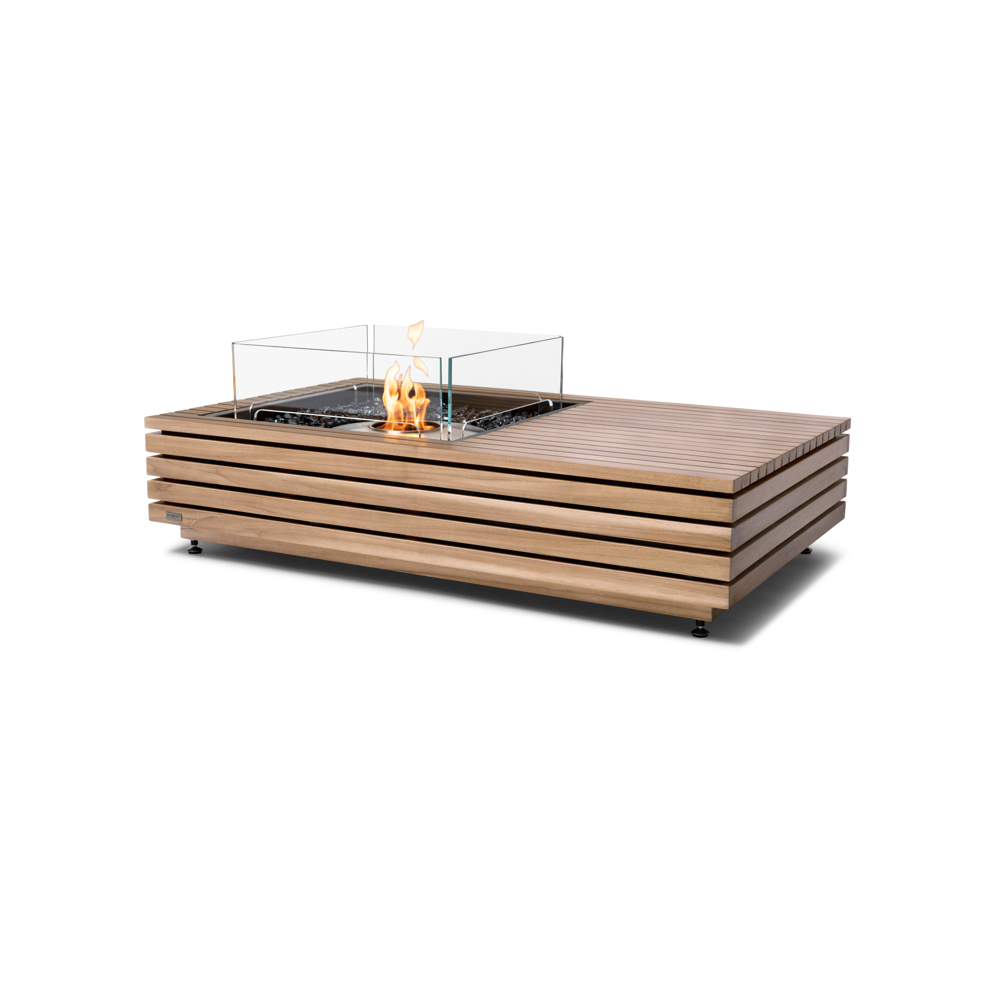 EcoSmart Fire 50" Manhattan 50 Fire Pit Table with Ethanol Burner – Indoor/Outdoor Concrete Design by Mad Design Group