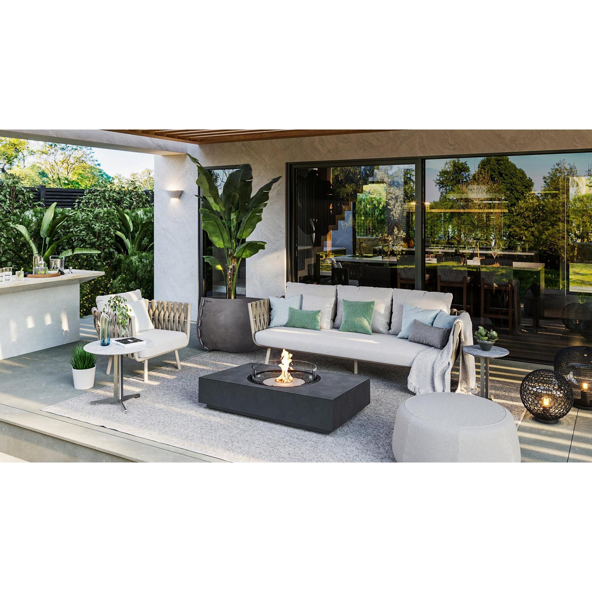 EcoSmart Fire 50" Martini 50 Fire Pit Table with Gas LP/NG Burner – Outdoor Concrete Design by Mad Design Group