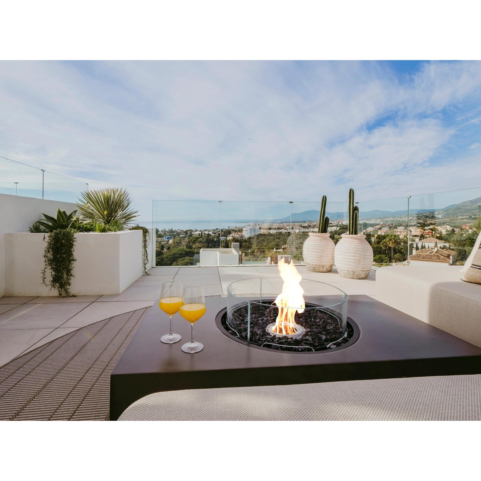 EcoSmart Fire 50" Martini 50 Fire Pit Table with Ethanol Burner – AB8 Bioethanol Burner by Mad Design Group