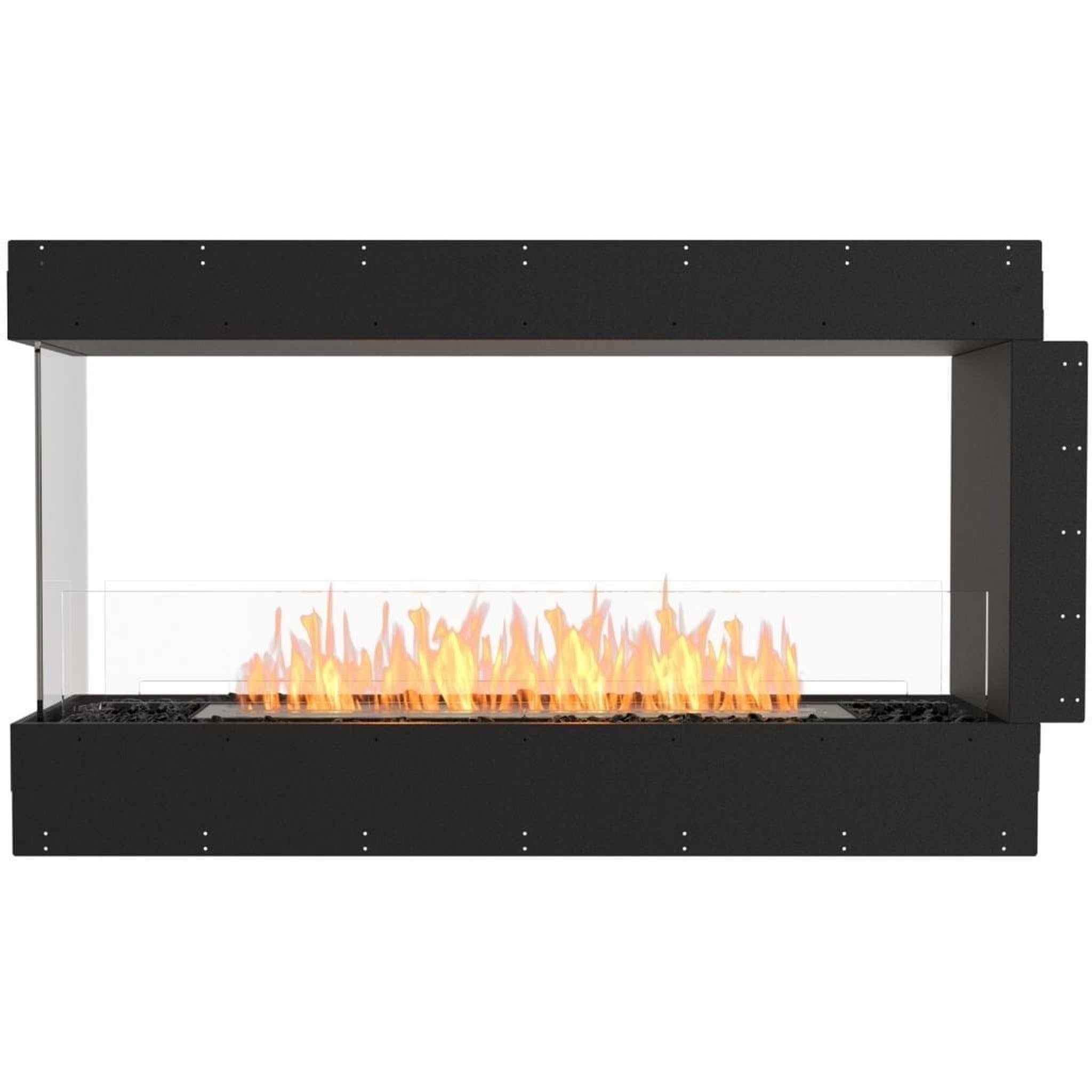 EcoSmart Fire 55" Flex 50PN Peninsula Ethanol Fireplace Insert with Dual Glass Windscreens by Mad Design Group