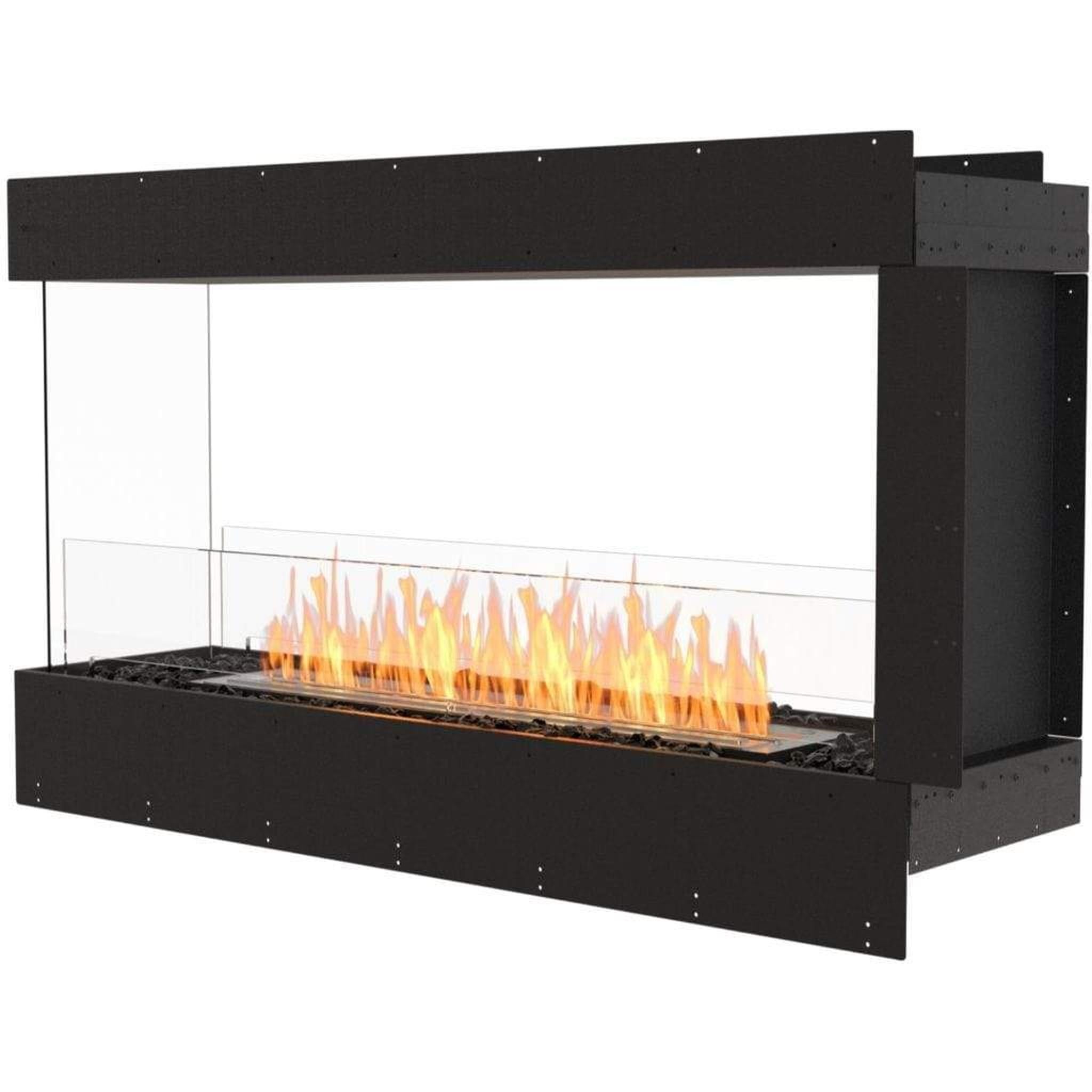 EcoSmart Fire 55" Flex 50PN Peninsula Ethanol Fireplace Insert with Dual Glass Windscreens by Mad Design Group