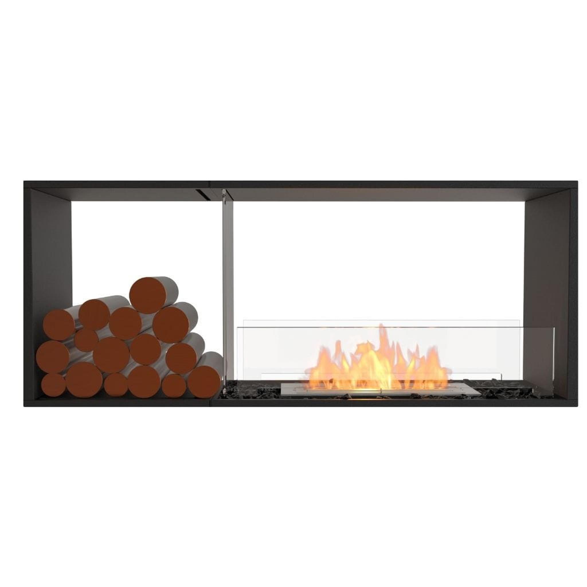 EcoSmart Fire 57" Flex 50DB Double Sided Ethanol Fireplace Insert with Decorative Box and Adjustable Flame by Mad Design Group