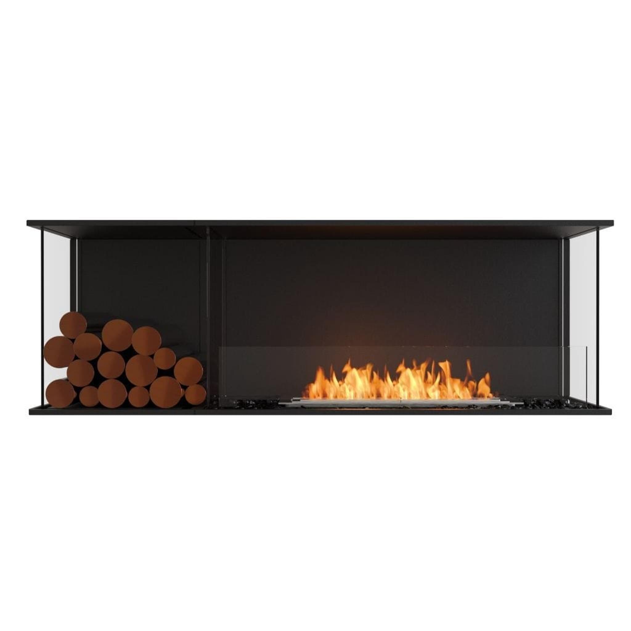 EcoSmart Fire 63" Flex 60BY Bay Ethanol Fireplace Insert with Decorative Box and Adjustable Flame by Mad Design Group