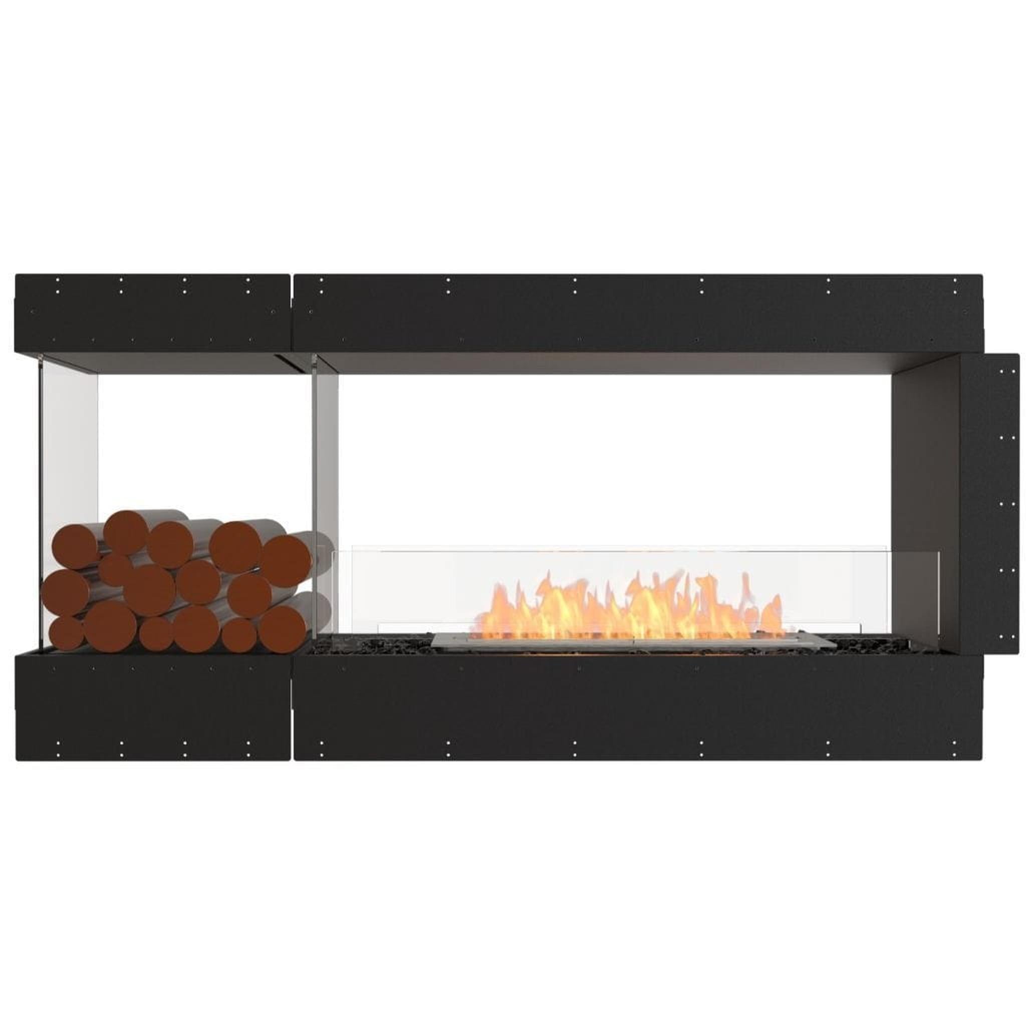 EcoSmart Fire 65" Flex 60PN Peninsula Ethanol Fireplace Insert with Decorative Box and Adjustable Flame by Mad Design Group