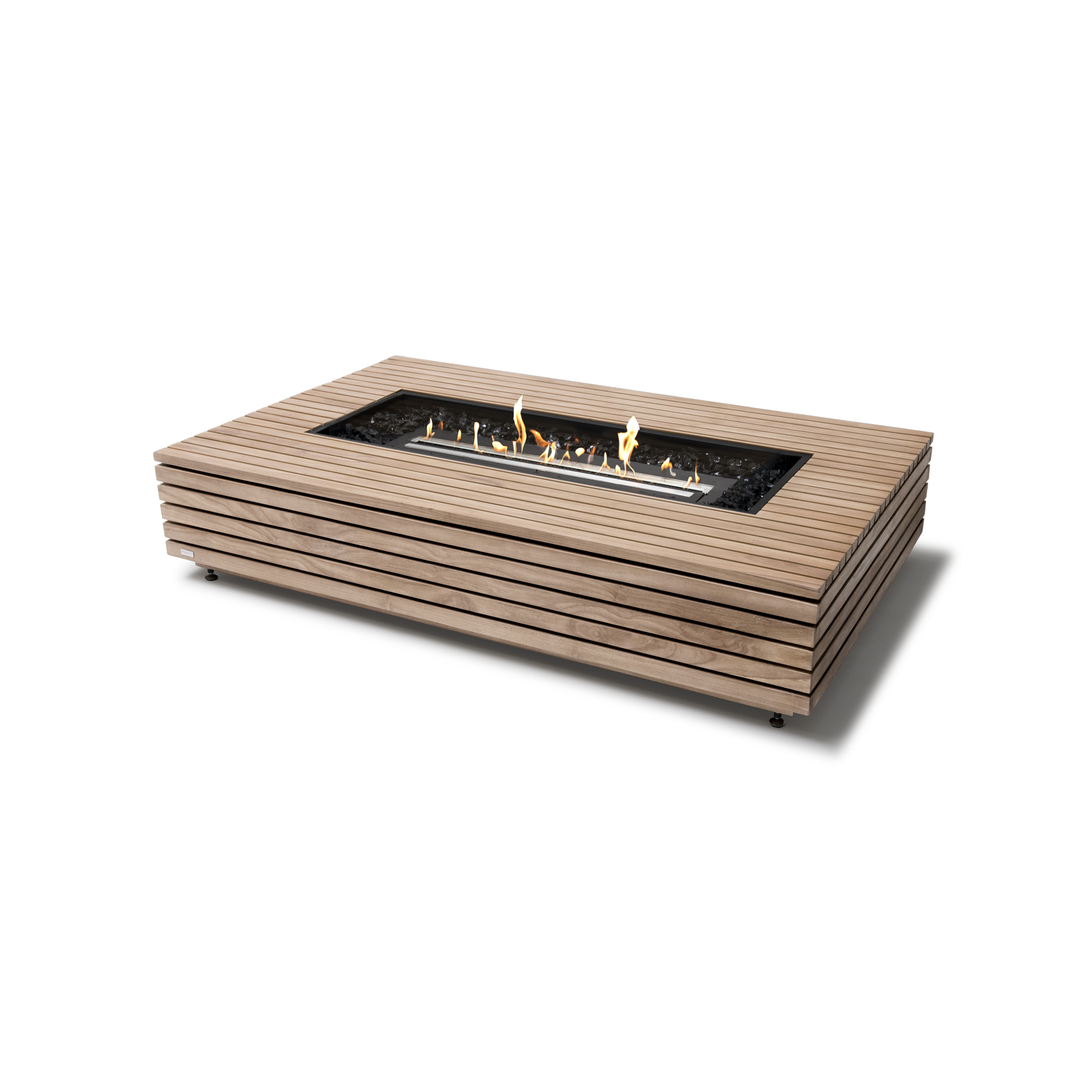 EcoSmart Fire 65" Wharf 65 Indoor/Outdoor Fire Pit Table with Ethanol Burner – Handcrafted Concrete Design by Mad Design Group