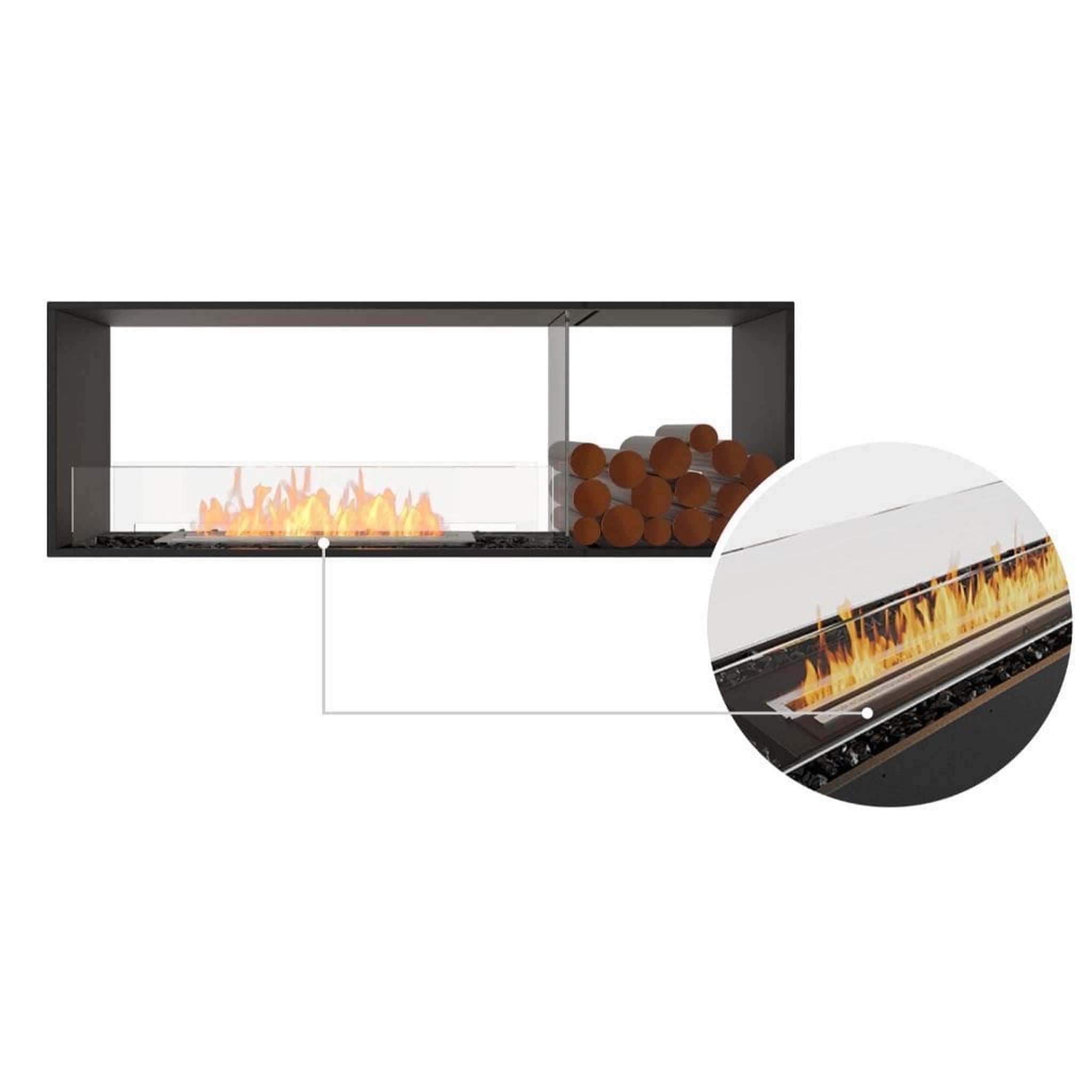 EcoSmart Fire 67" Flex 60DB Double Sided Ethanol Fireplace Insert with Decorative Box and Adjustable Flame by Mad Design Group