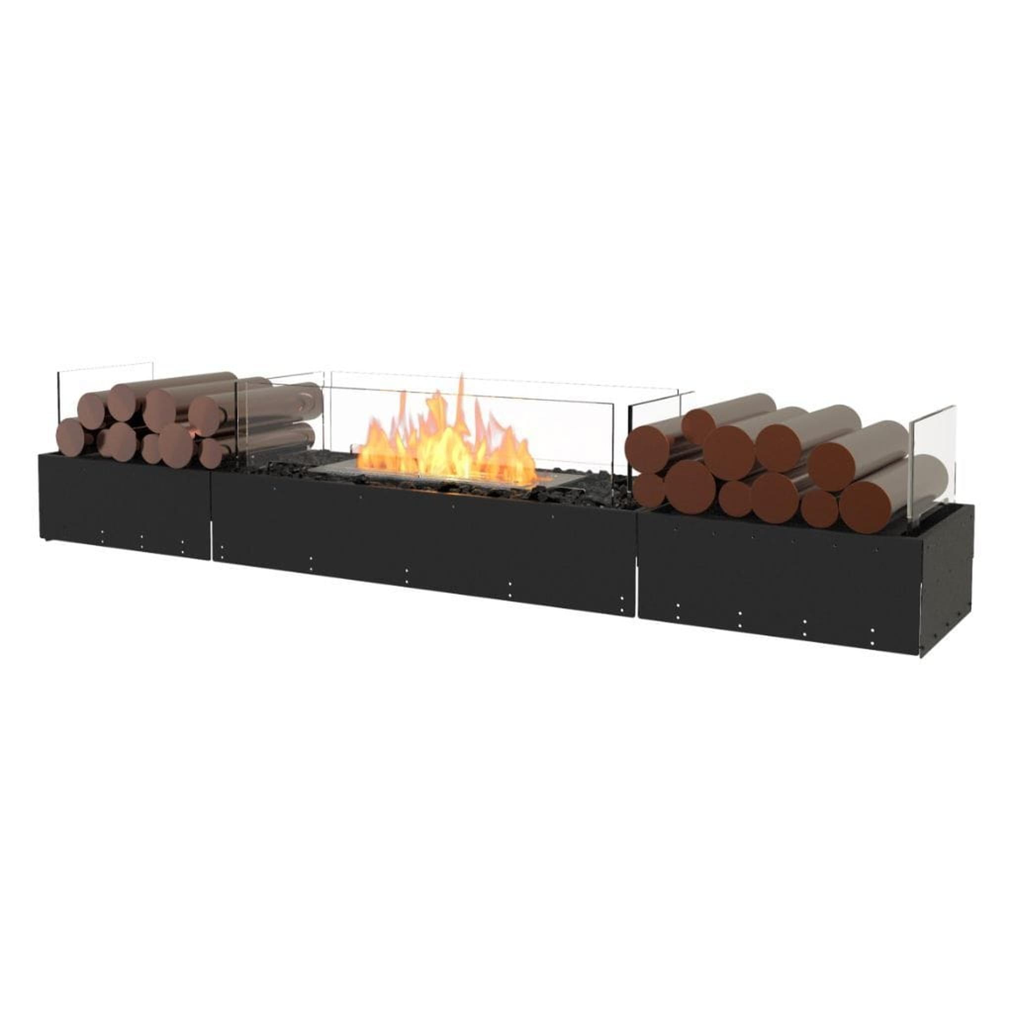 EcoSmart Fire 71" Flex 68BN Bench See-Through Fireplace Insert with Decorative Box by Mad Design Group