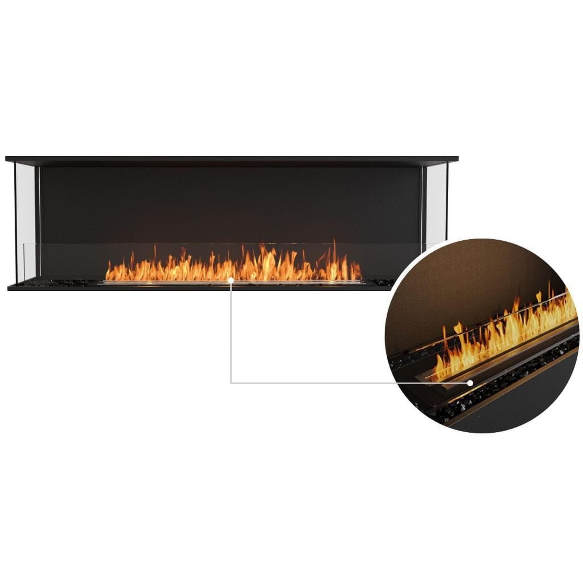 EcoSmart Fire 71" Flex 68BY Bay Ethanol Fireplace Insert with Adjustable Flame by Mad Design Group