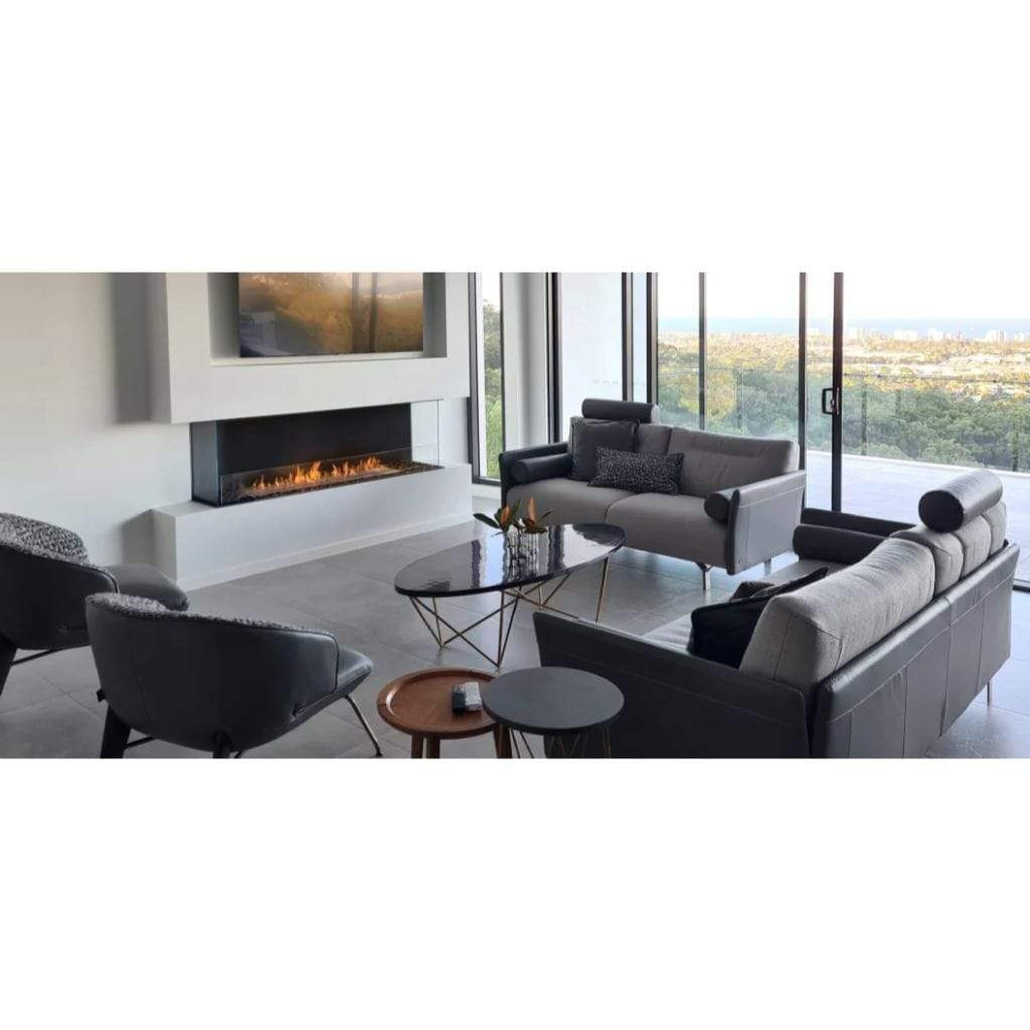 EcoSmart Fire 71" Flex 68BY Bay Ethanol Fireplace Insert with Adjustable Flame by Mad Design Group