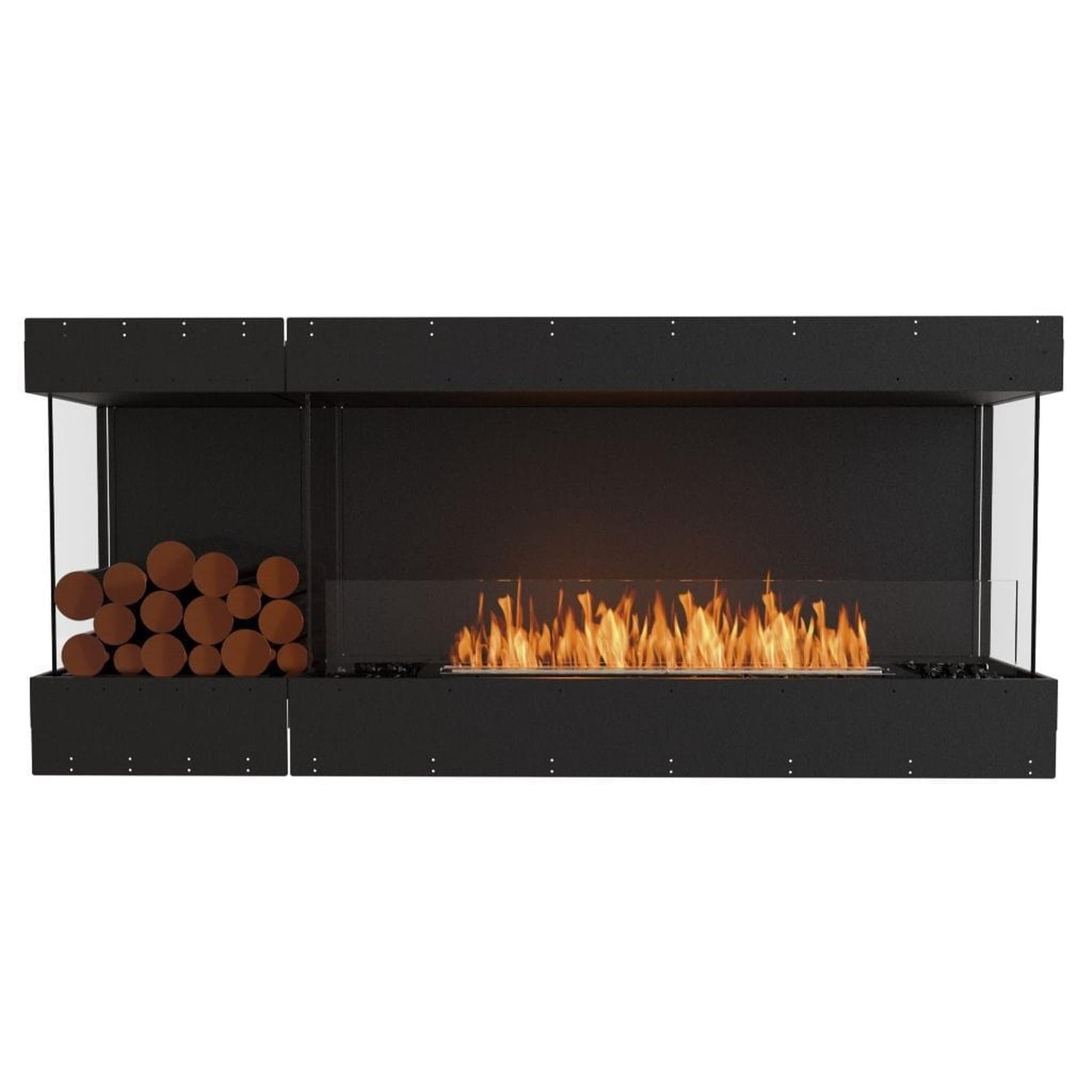 EcoSmart Fire 71" Flex 68BY Bay Ethanol Fireplace Insert with Decorative Box and Adjustable Flame by Mad Design Group
