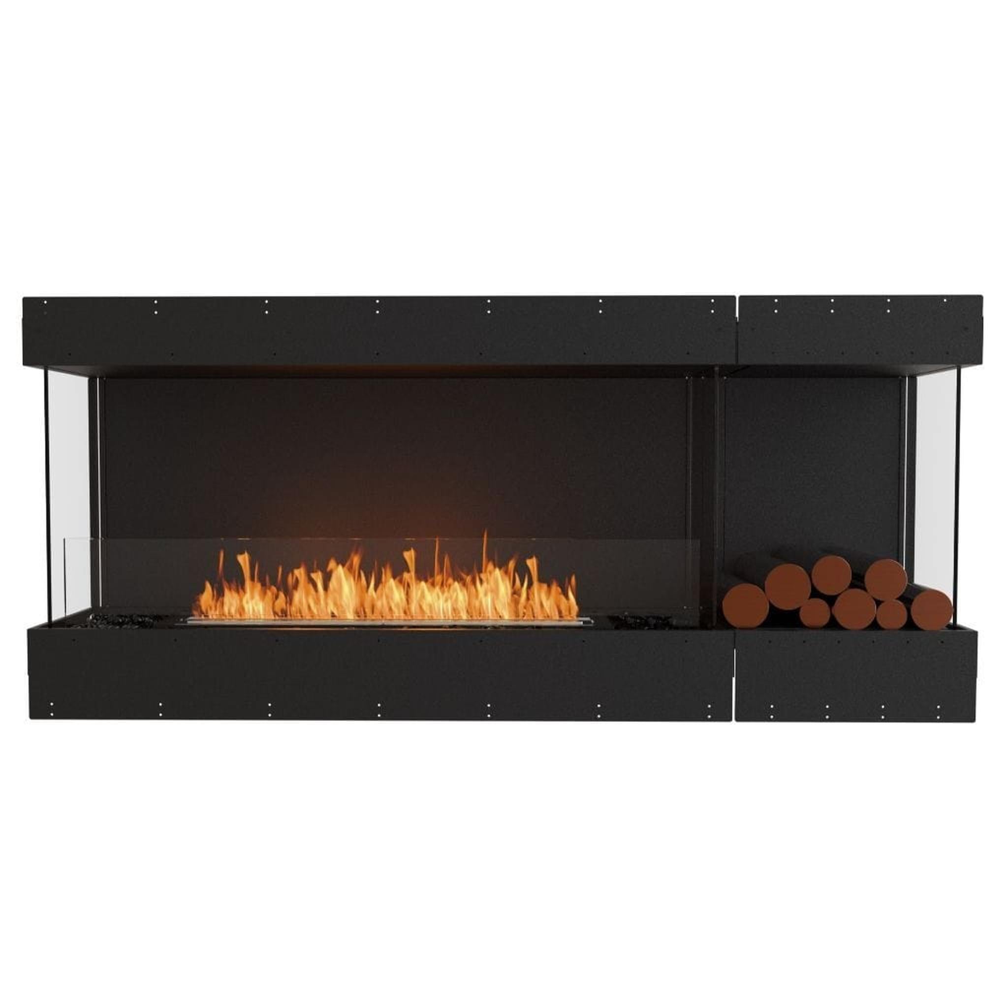 EcoSmart Fire 71" Flex 68BY Bay Ethanol Fireplace Insert with Decorative Box and Adjustable Flame by Mad Design Group