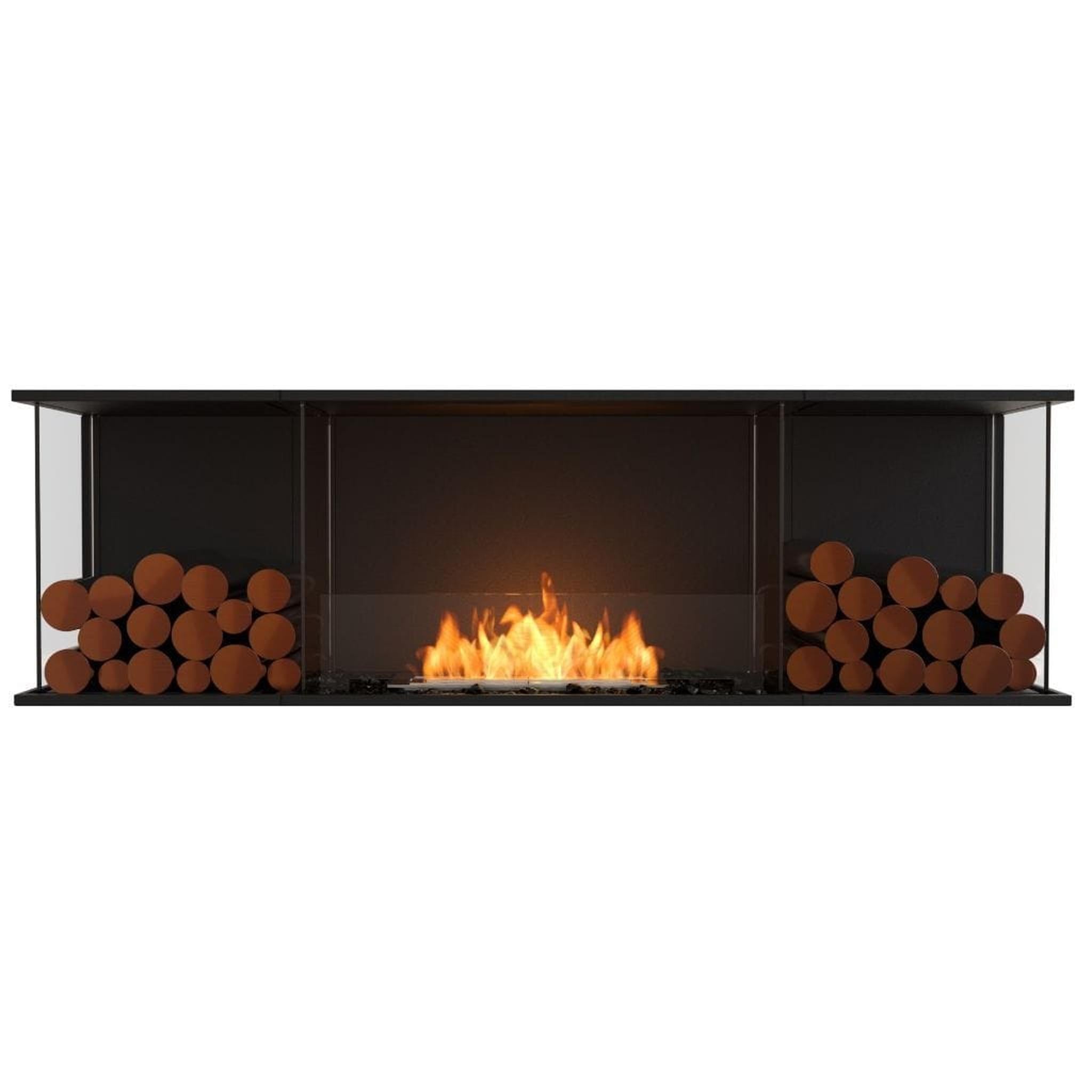 EcoSmart Fire 71" Flex 68BY Bay Ethanol Fireplace Insert with Decorative Box and Adjustable Flame by Mad Design Group