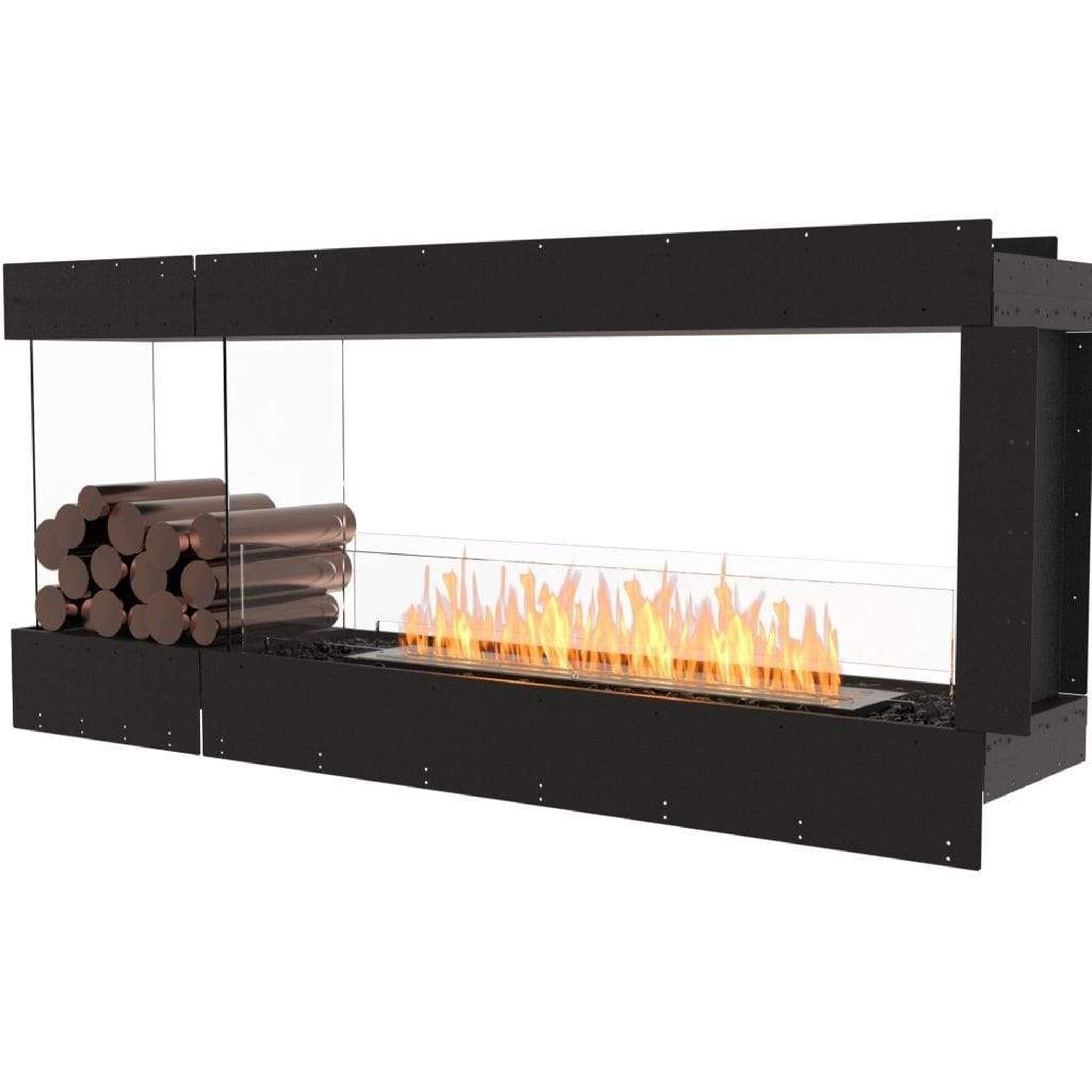 EcoSmart Fire 73" Flex 68PN Peninsula Ethanol Fireplace Insert with Decorative Box and Adjustable Flame by Mad Design Group