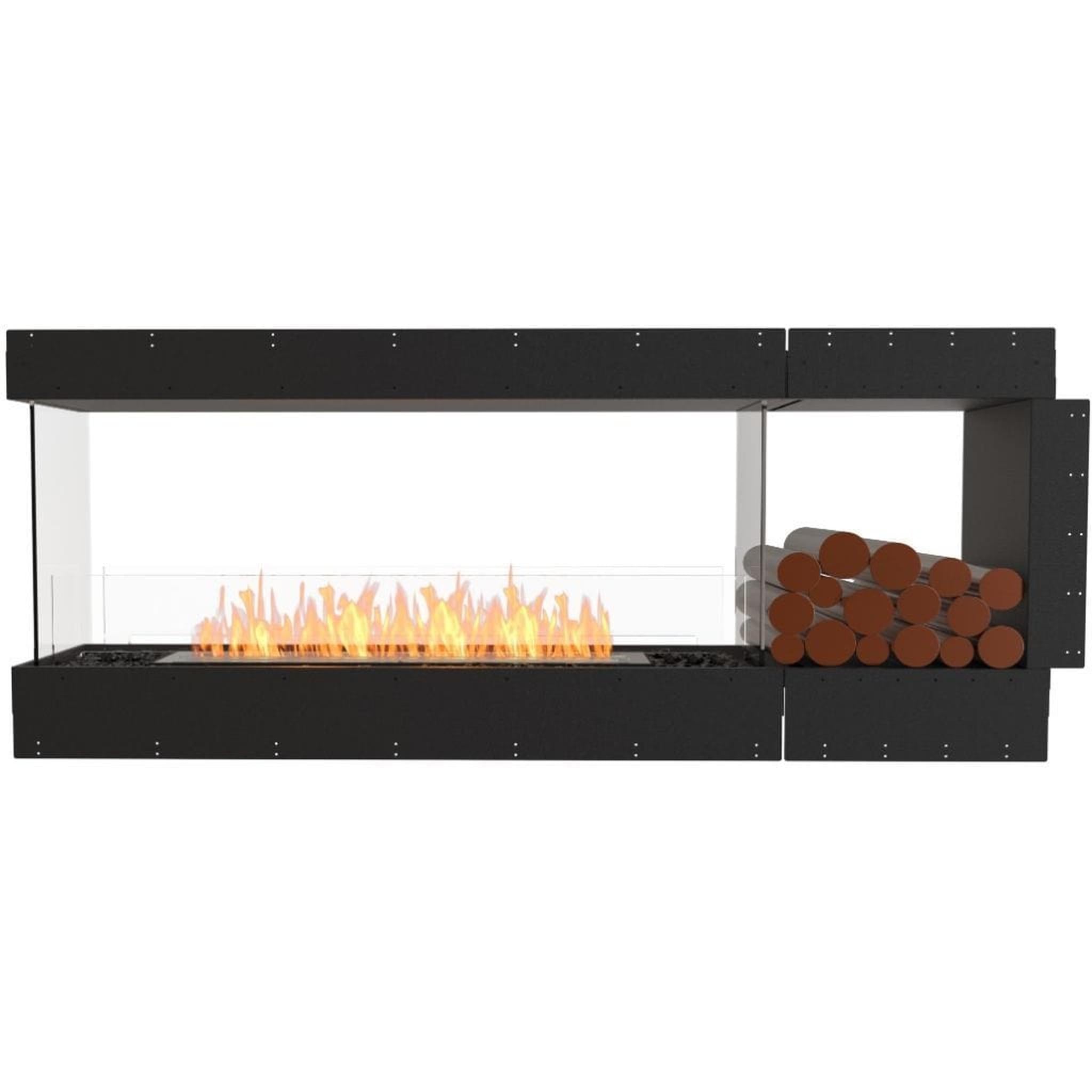 EcoSmart Fire 73" Flex 68PN Peninsula Ethanol Fireplace Insert with Decorative Box and Adjustable Flame by Mad Design Group