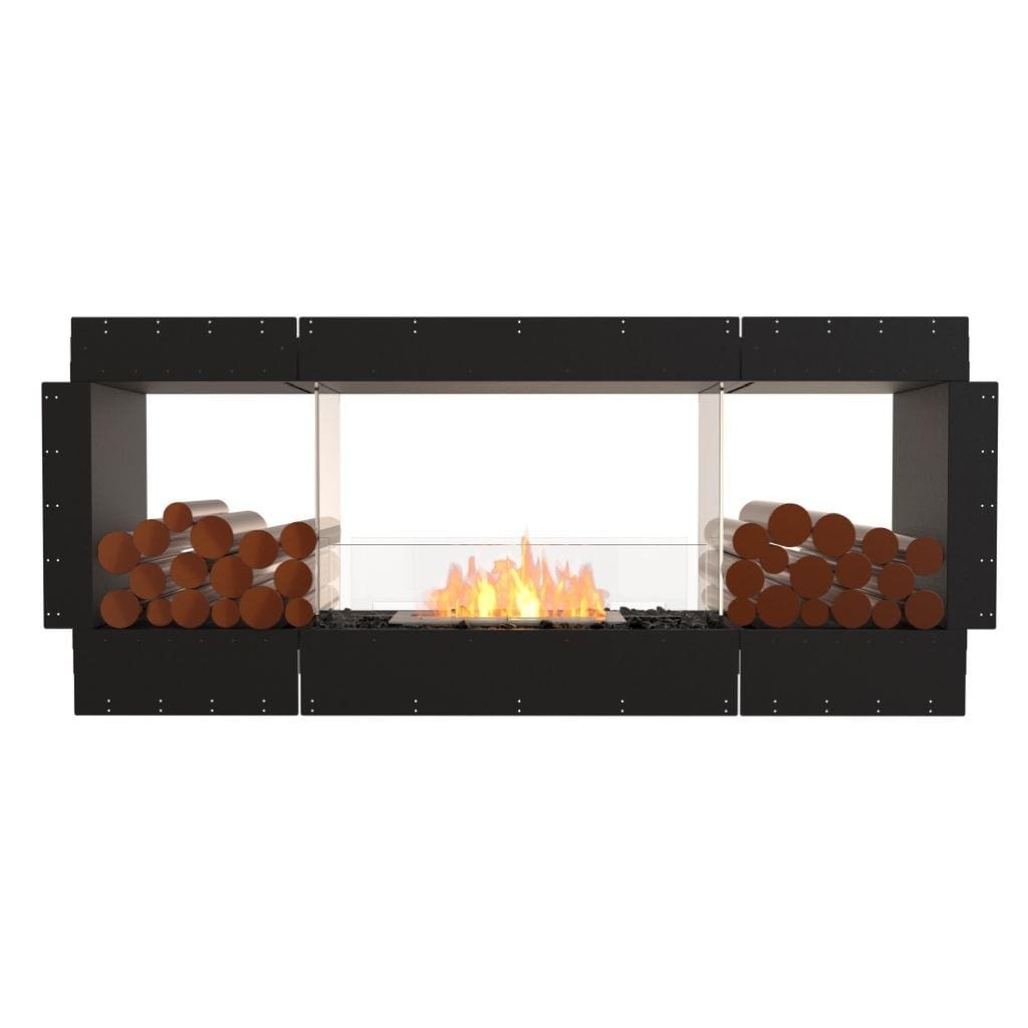 EcoSmart Fire 76" Flex 68DB Double Sided Ethanol Fireplace Insert with Decorative Box and Adjustable Flame by Mad Design Group