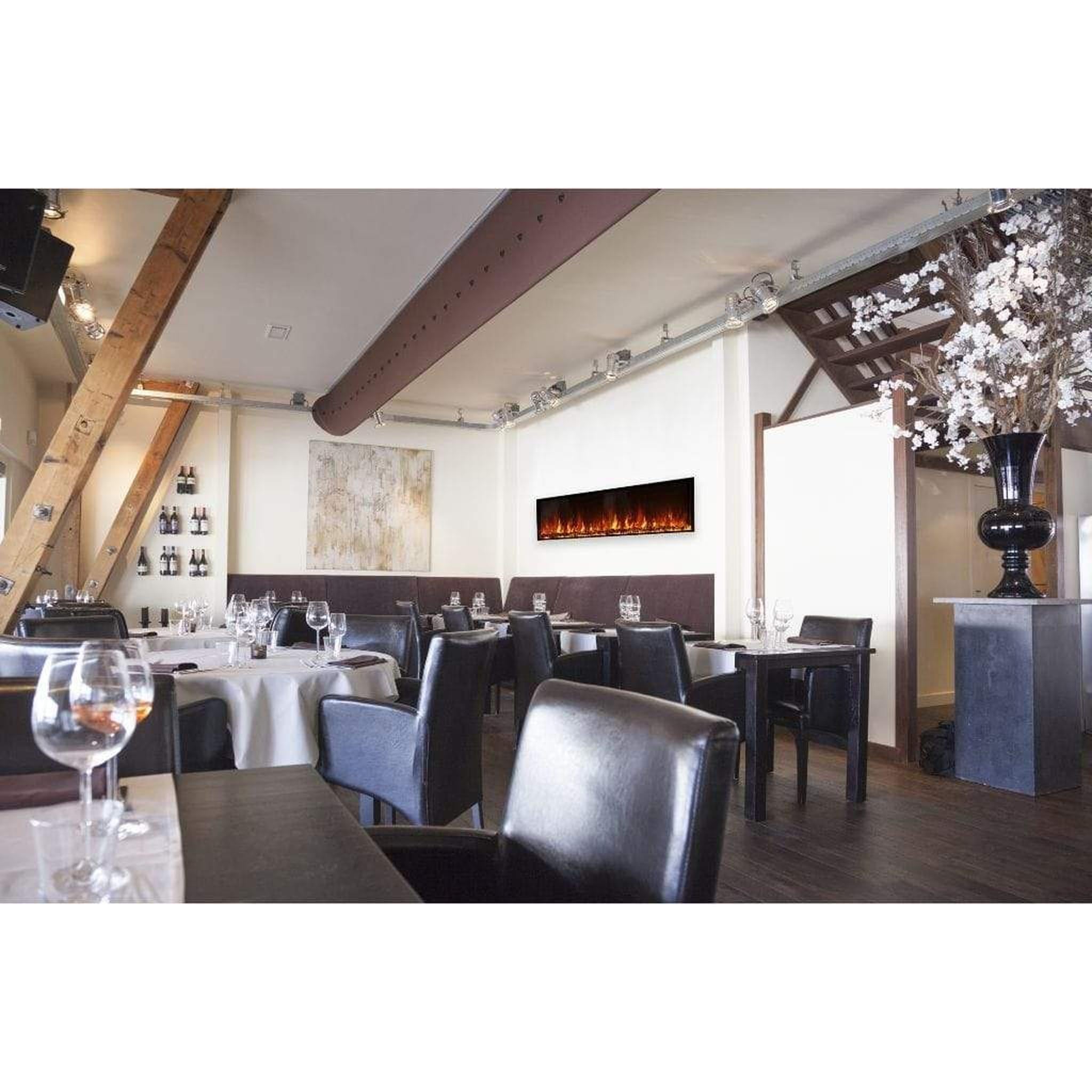 EcoSmart Fire 80" EL80 Electric Fireplace Insert with Adjustable Flame & LED Lighting by Mad Design Group