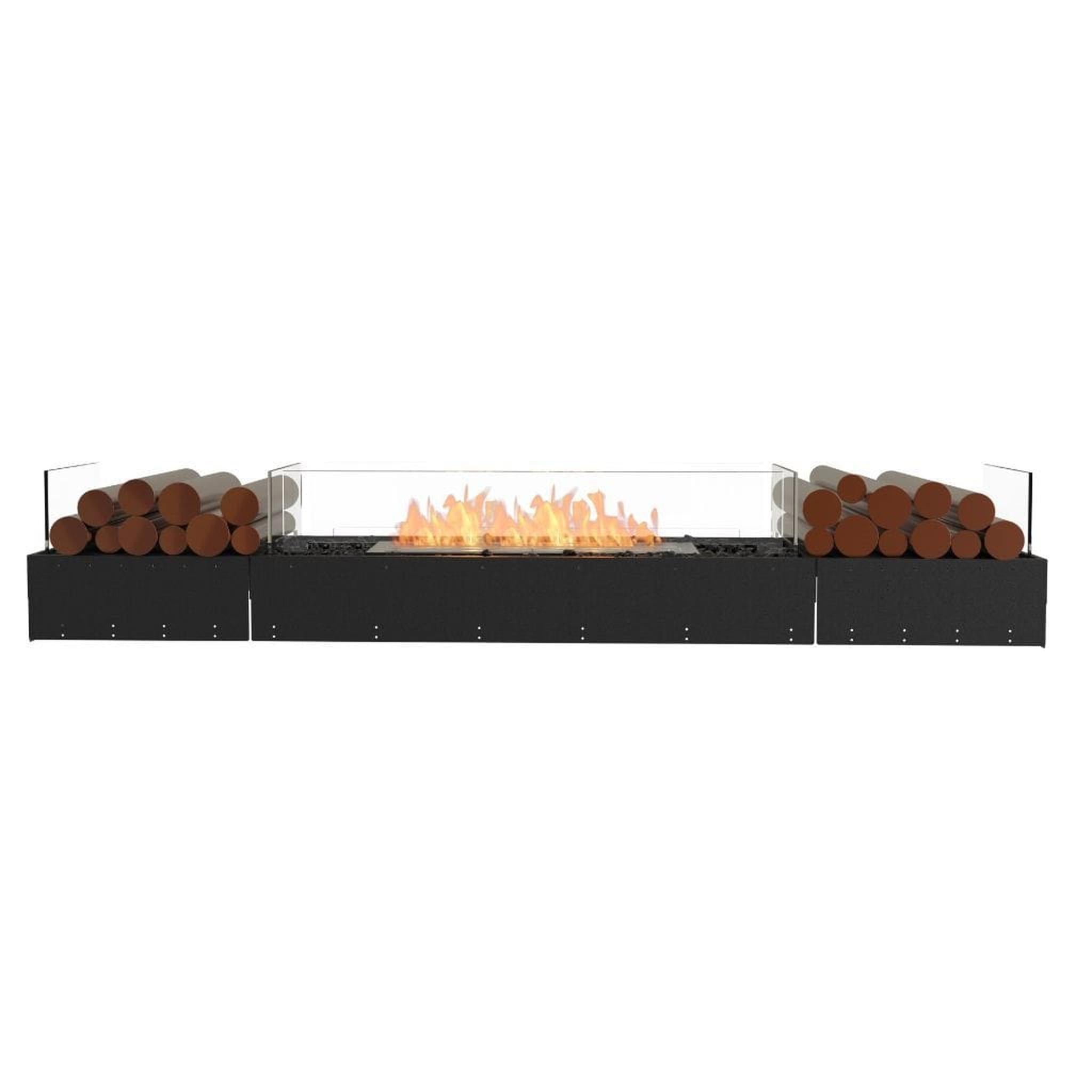 EcoSmart Fire 81" Flex 78BN Bench See-Through Ethanol Fireplace Insert with Decorative Box by Mad Design Group