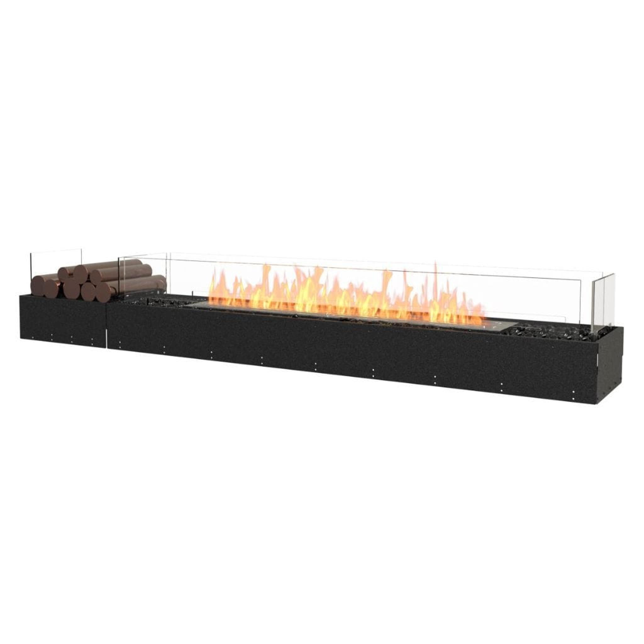 EcoSmart Fire 89" Flex 86BN Bench See-Through Ethanol Fireplace Insert with Decorative Box by Mad Design Group