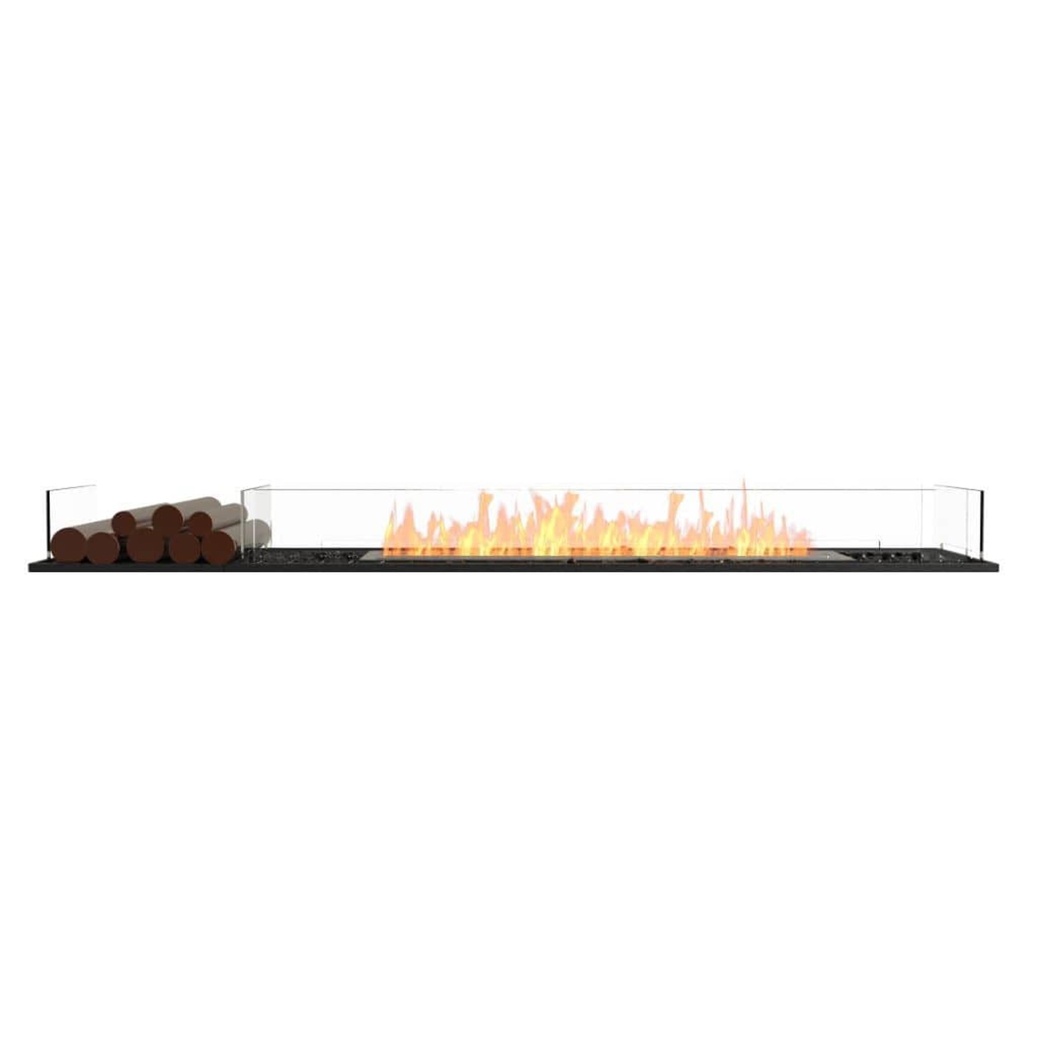 EcoSmart Fire 89" Flex 86BN Bench See-Through Ethanol Fireplace Insert with Decorative Box by Mad Design Group