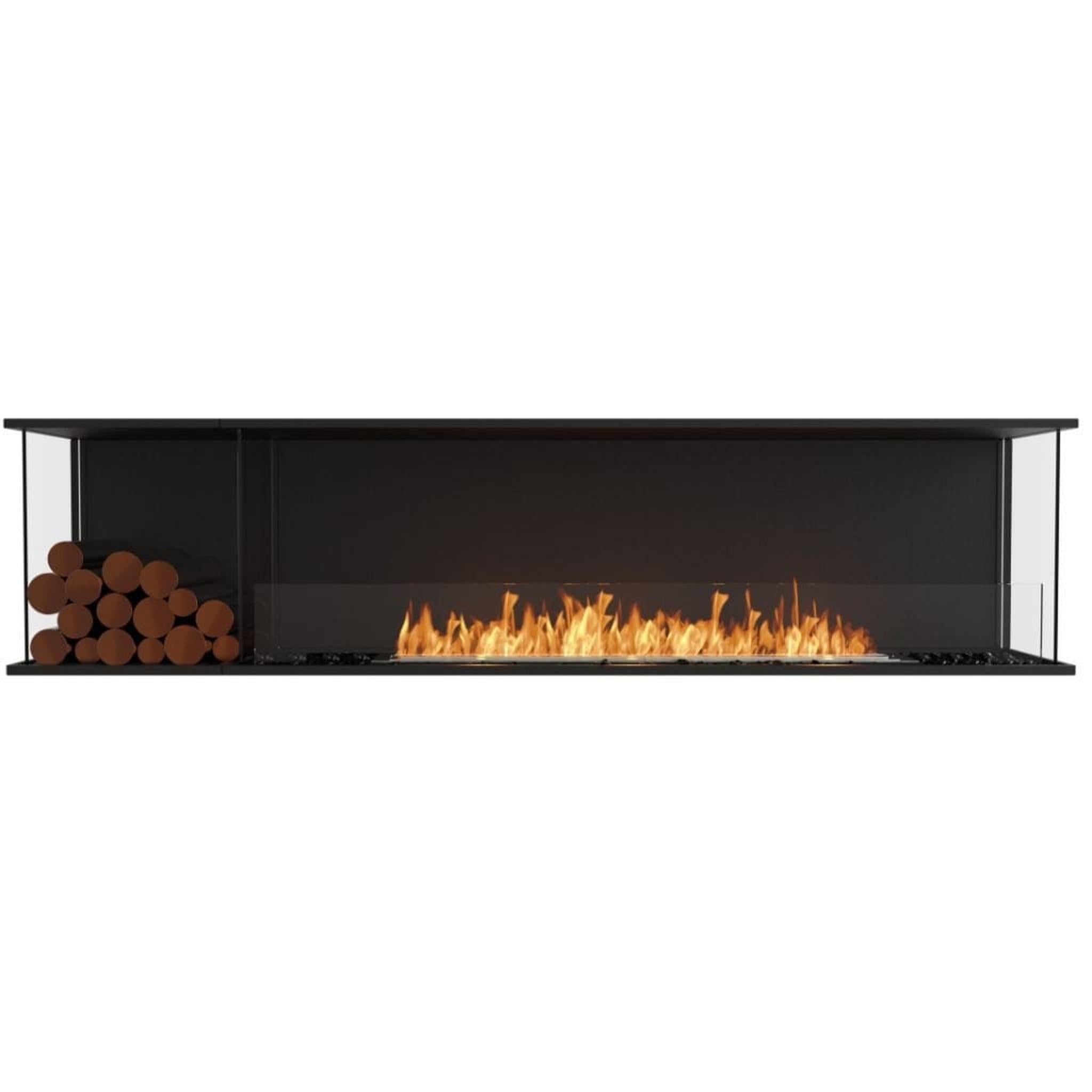 EcoSmart Fire 89" Flex 86BY Bay Ethanol Fireplace Insert with Decorative Box and Adjustable Flame by Mad Design Group